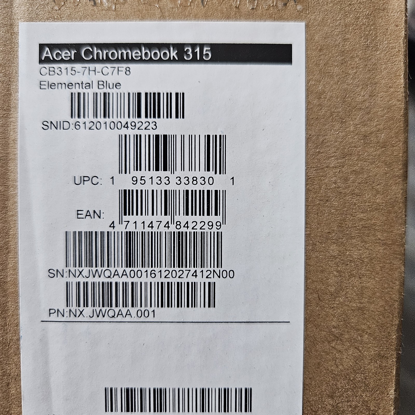 Acer Chromebook CB315-7H-C7F8
