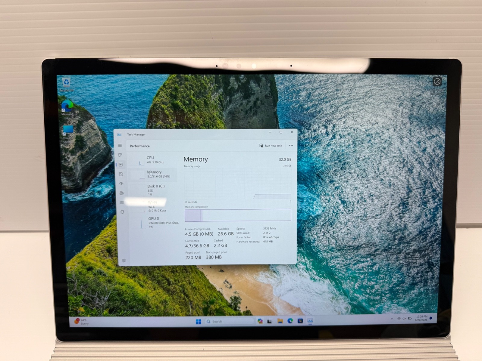 Microsoft Surface Book 3 15.5” i710th-32GB 512 SSD Windows 11pro