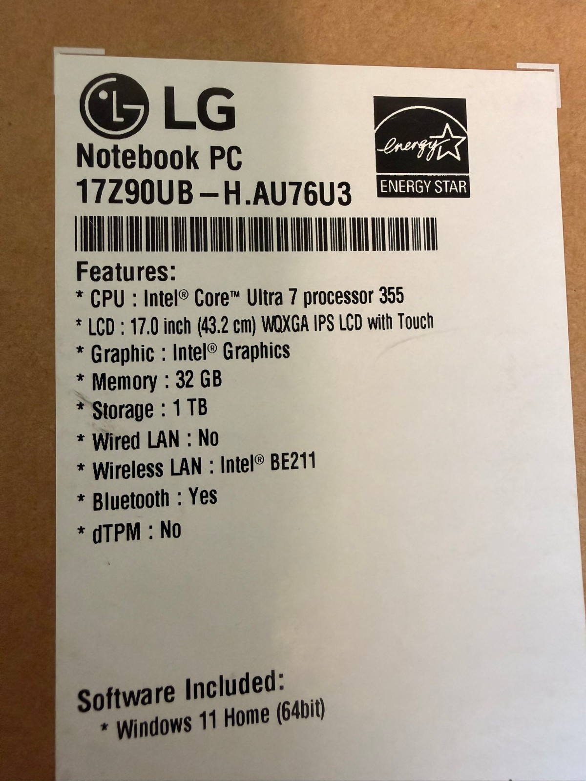 LG – gram Max 17″ 2.5K Touch-Screen Laptop – Intel Core Ultra 7 Processor 355…