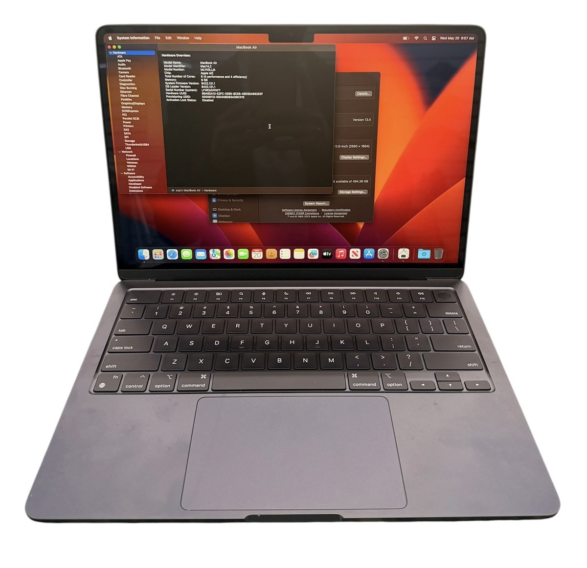 Apple Macbook Air 13.6″ M2 Chip 8GB RAM 512GB SSD Midnight MLY43LL/A (AZP030514)