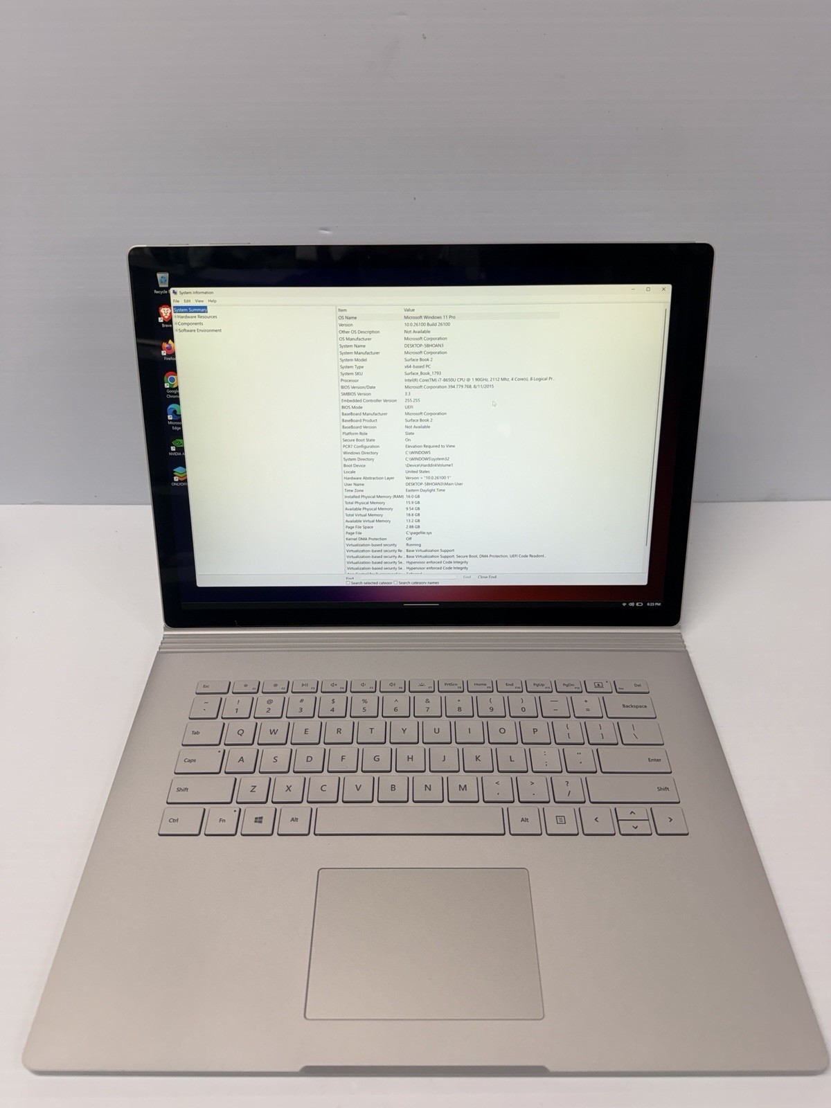 Microsoft Surface Book 2 15″ Touch i7-8650U 16GB RAM 256GB SSD GTX 1060 6GB Win1