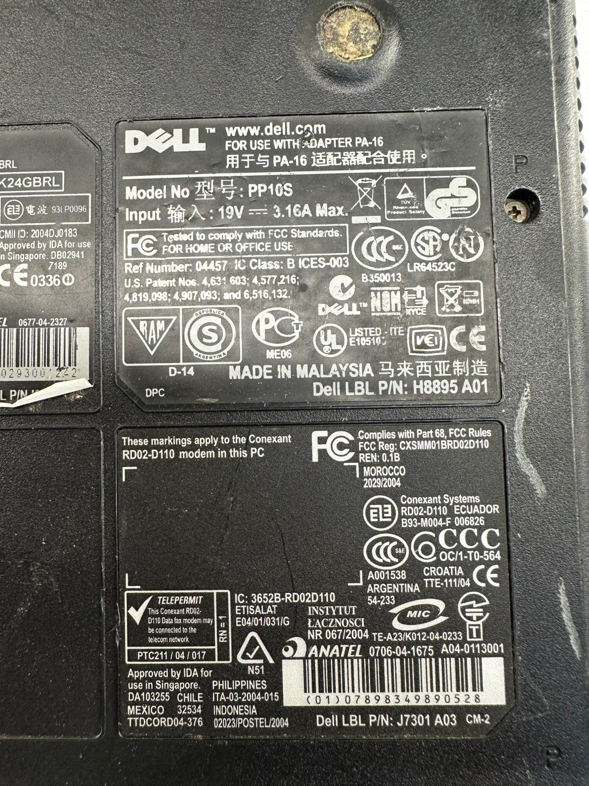 Dell Latitude 110L Intel Celeron M CPU Laptop