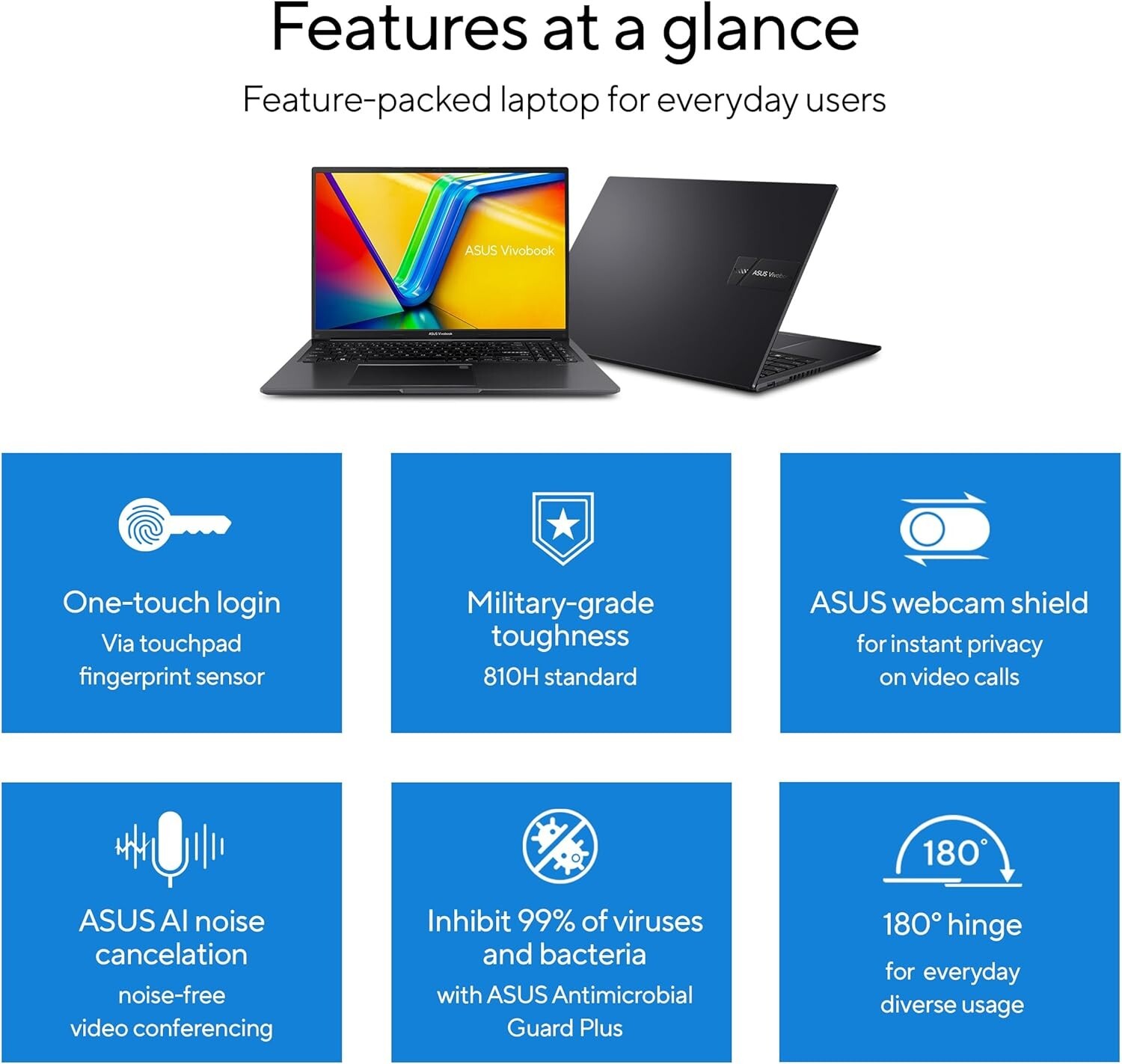 NEW ASUS Vivobook 16 Laptop M1605YA-EH54 Ryzen™ 5 5625U CPU, AMD Radeon™ GPU