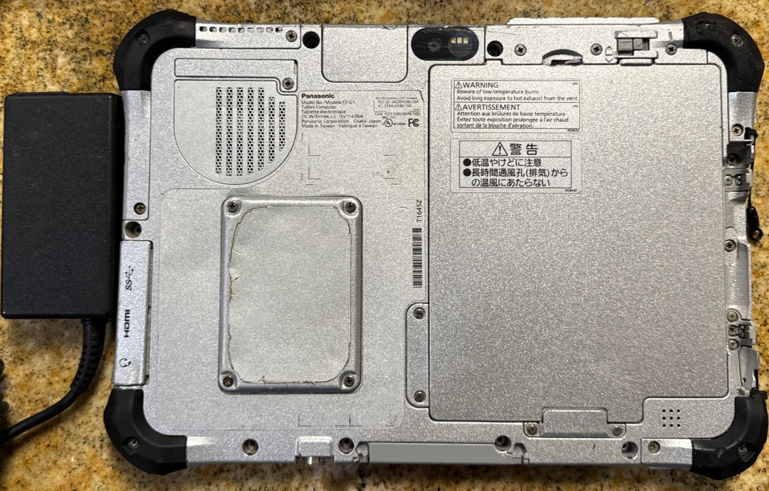 Panasonic Toughpad FZ-G1 Core i5 4310U 2GHz 8GB RAM 256 GB SSD Win 10 Pro W/ AC