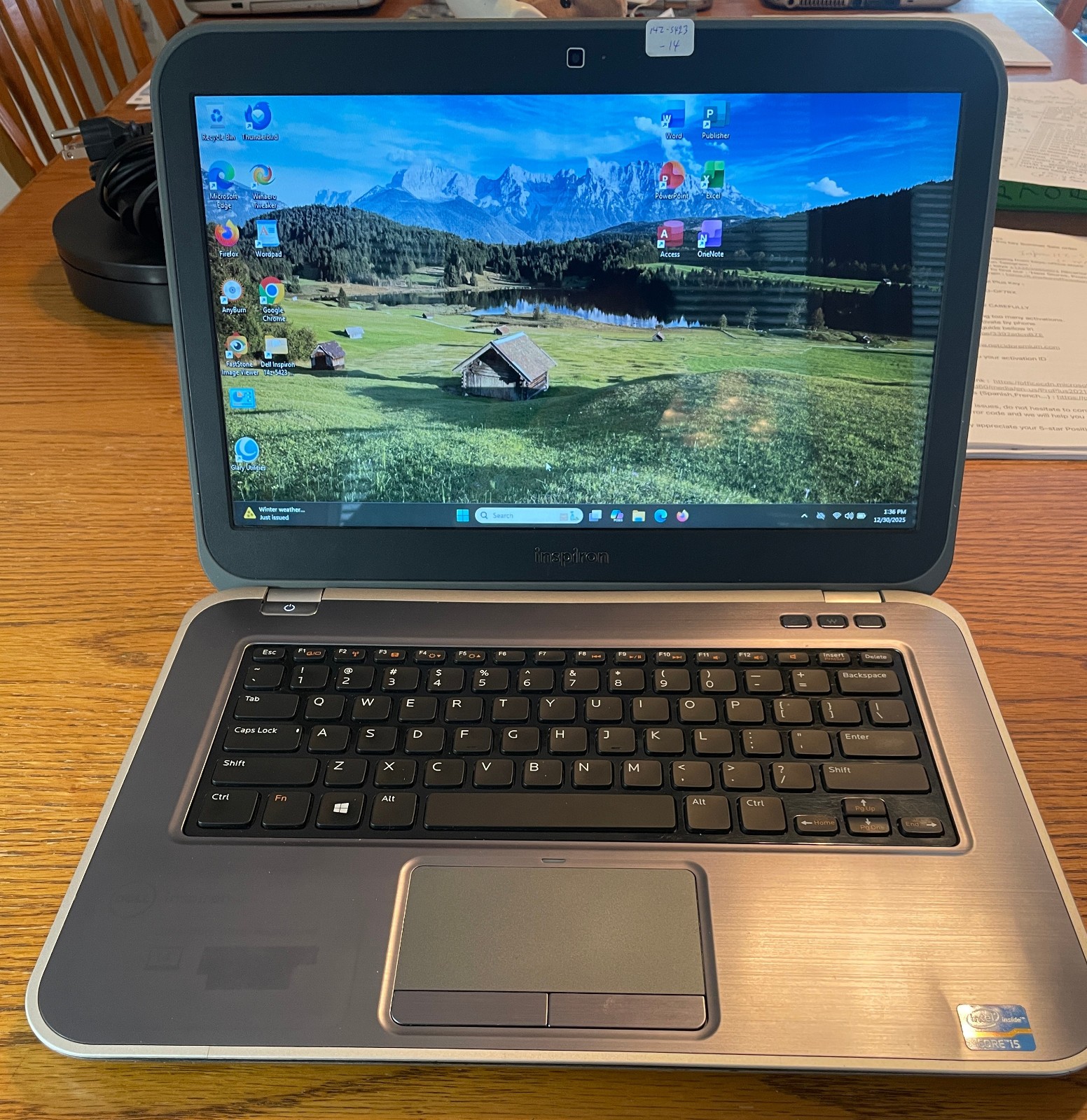 DELL INSPIRON 14Z-5423 Laptop 14z-5423 14″ i5 Win11 Pro25H2/Office 2021/extra-14