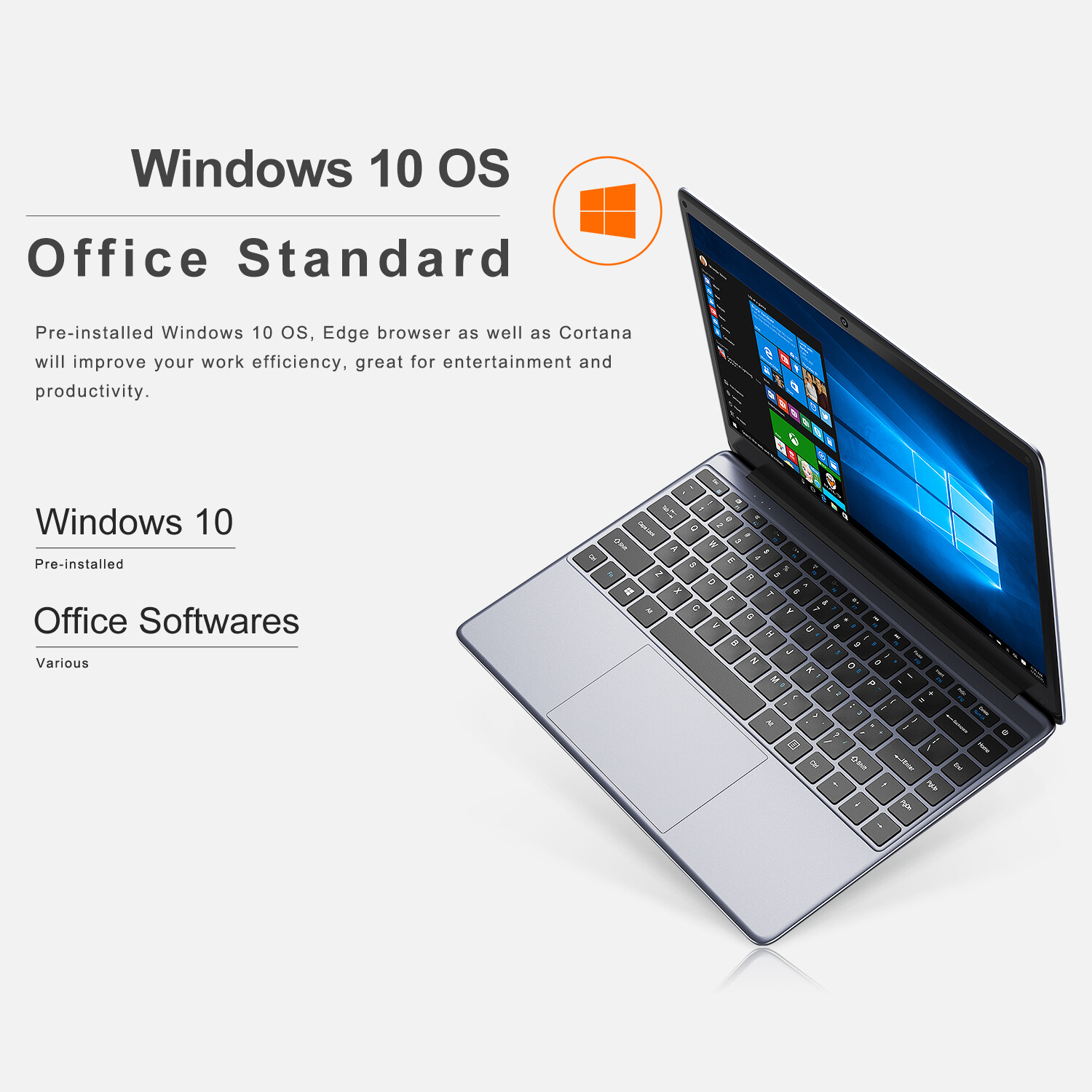 CHUWI- 14.1″ Laptop – Intel Celeron 2.8GH- 8GB Memory – 256GB SSD-HDMI Gray