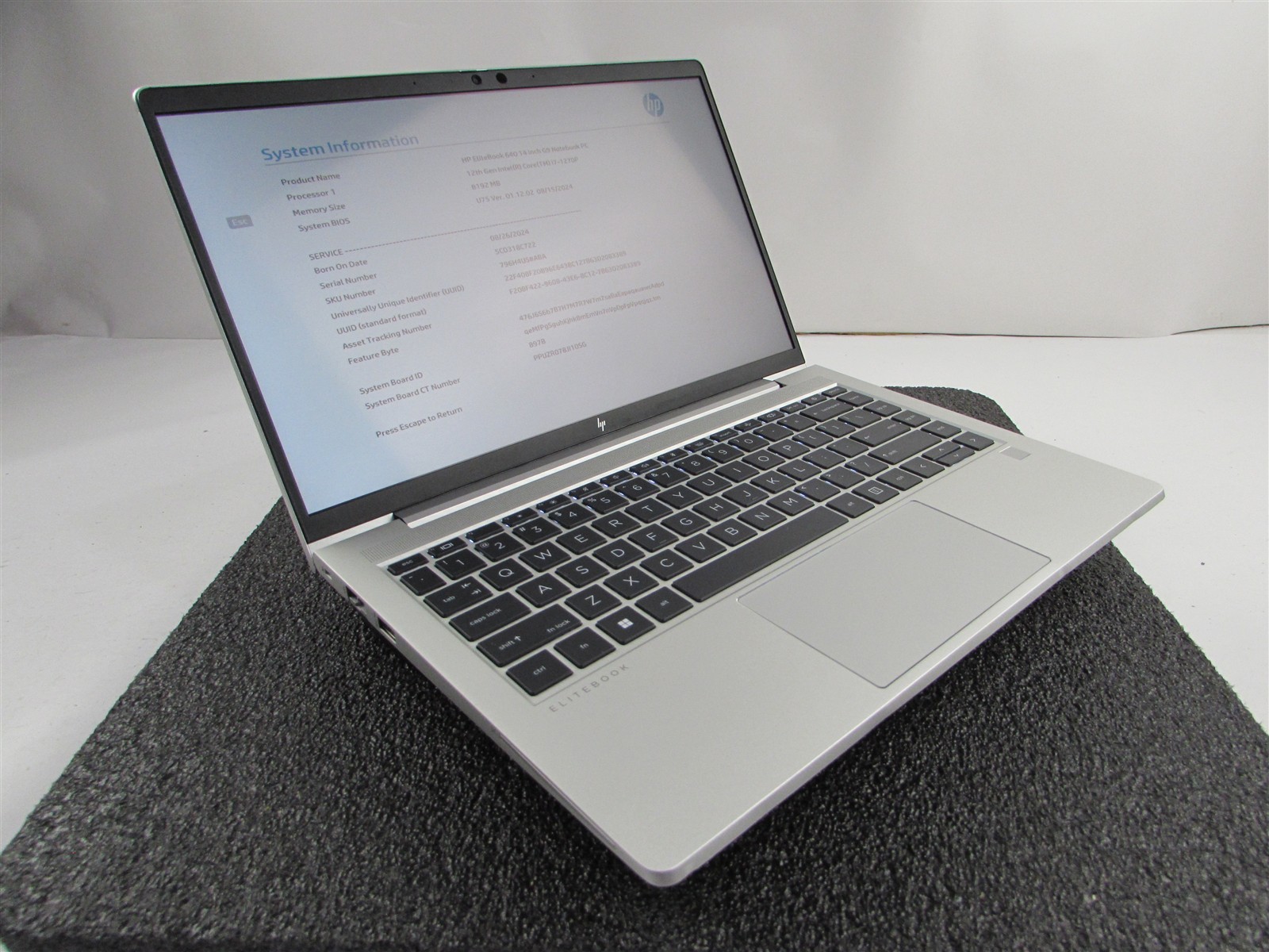 HP ELITEBOOK 640 (G9) 1920X1080 FHD TOUCHSCREEN I7-1270P 1TB SSD 8GB RAM NO O.S