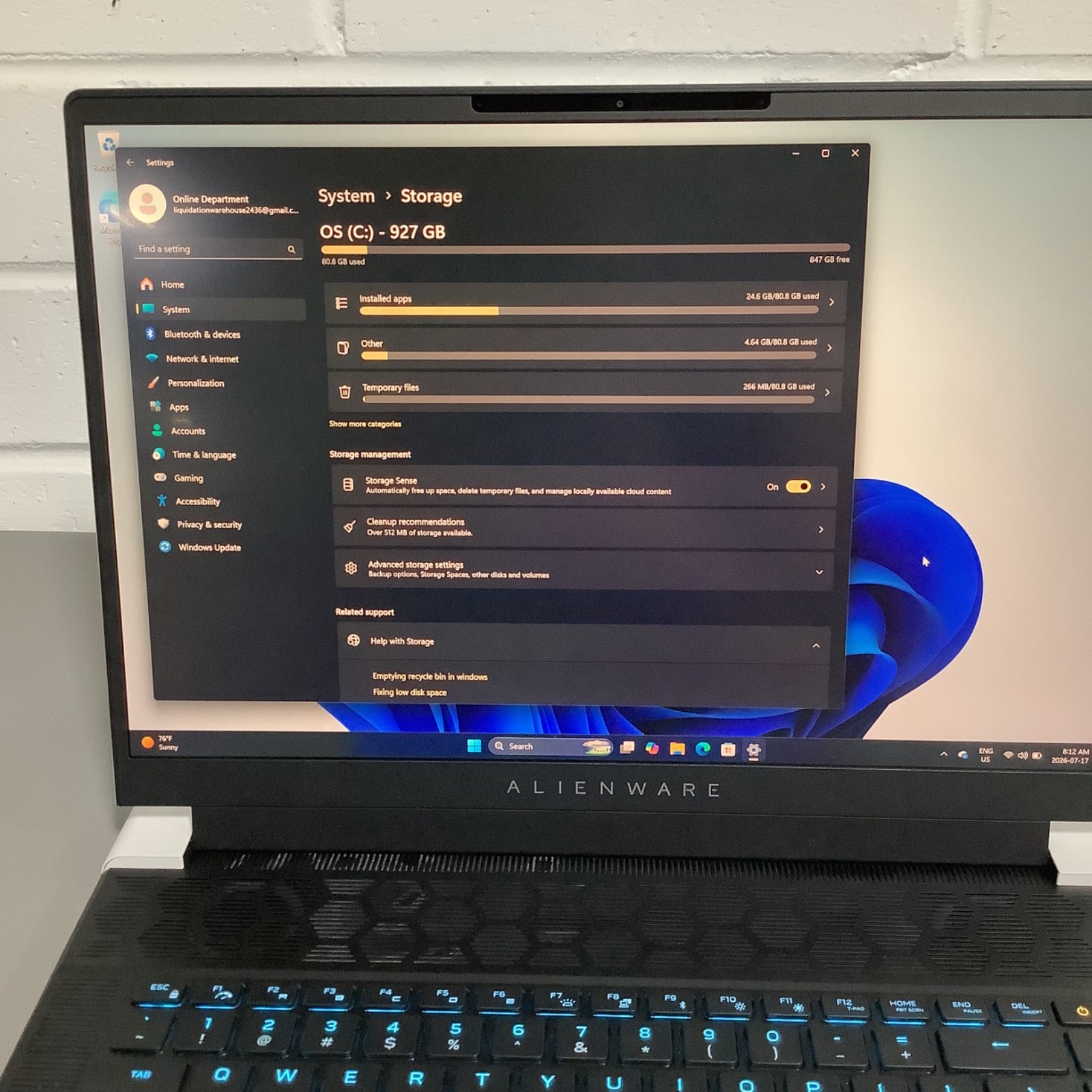 Alienware X16 R2- (32GB 1TB SSD), Intel core Ultra 9 185H