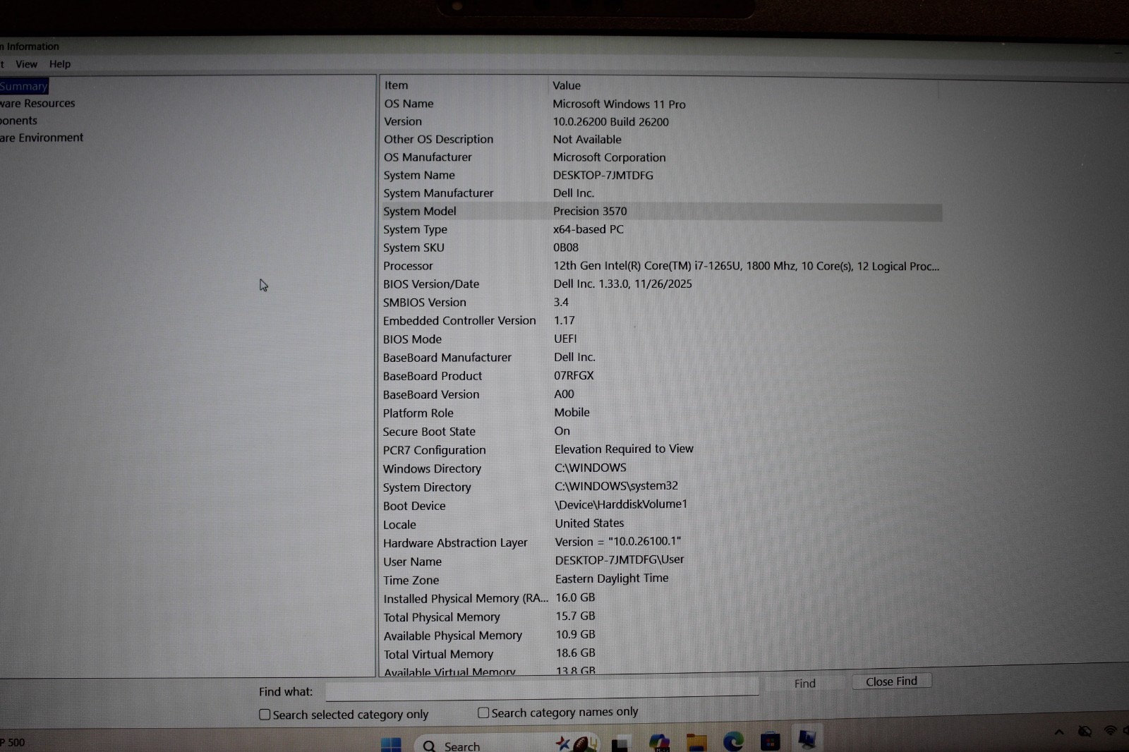 Dell Precision 3570 I7-1265U 512GB Nvme SSD 16GB DDR5 Win11Pro* NVIDIA T550