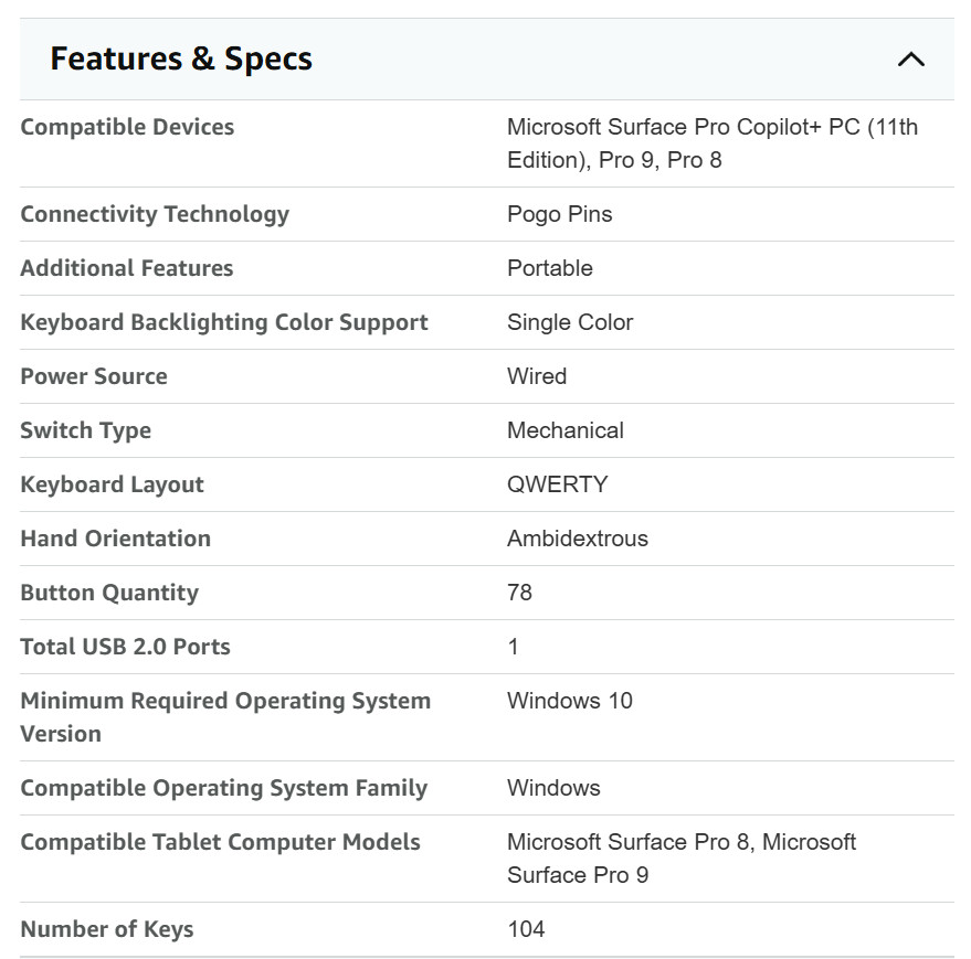 Microsoft Surface Pro 2-in-1 Laptop/Tablet (2024), 13″ OLED Touchscreen Sapphire