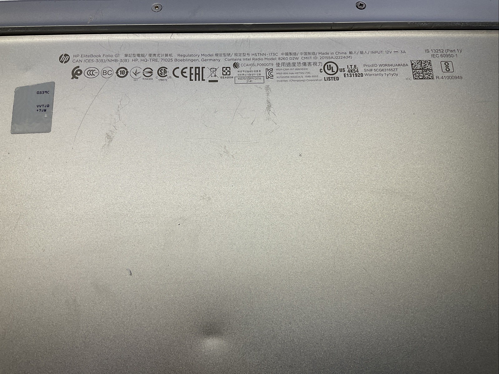 HP EliteBook Folio G1/ m7 Processor/ 8GB RAM/ 128GB SSD/W11/(132F)