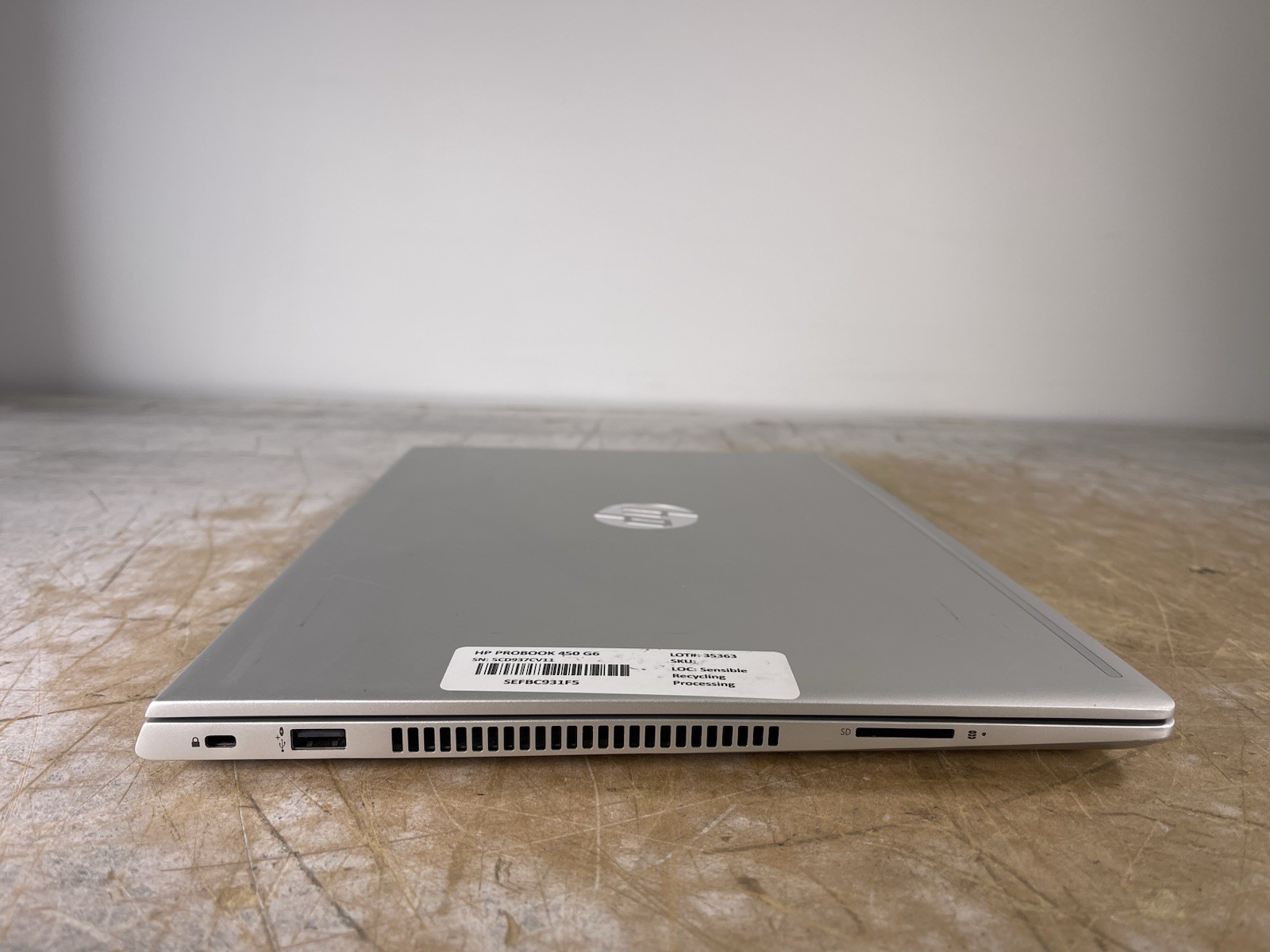 HP PROBOOK 450 G6 i7-8565U @ 1.80GHz, 8GB RAM, NO HDD/OS