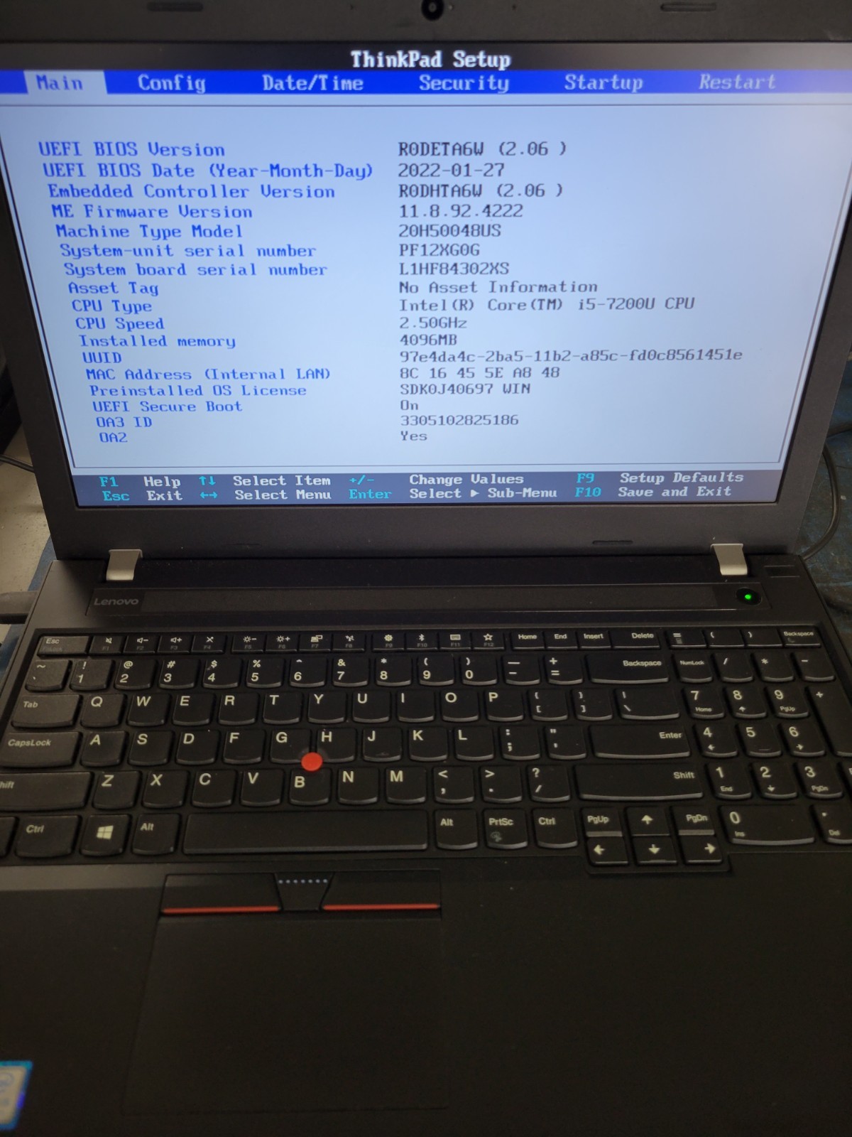 Lenovo ThinkPad E570 15.6″ i5-7200U@2.5GHz 4GB RAM No OS/HD *BIOS/Read* | LP481