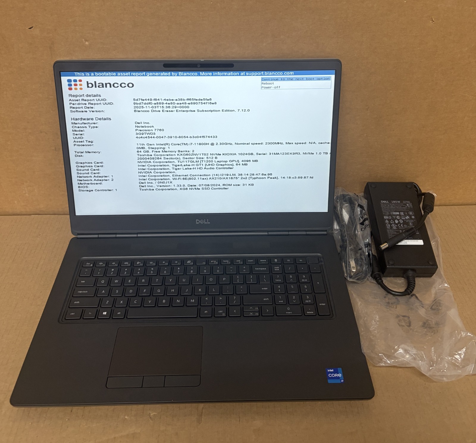 Dell Precision 7760 i7-11800H | 64GB RAM | 1TB SSD | T1200 GPU | ADAPT INC. H