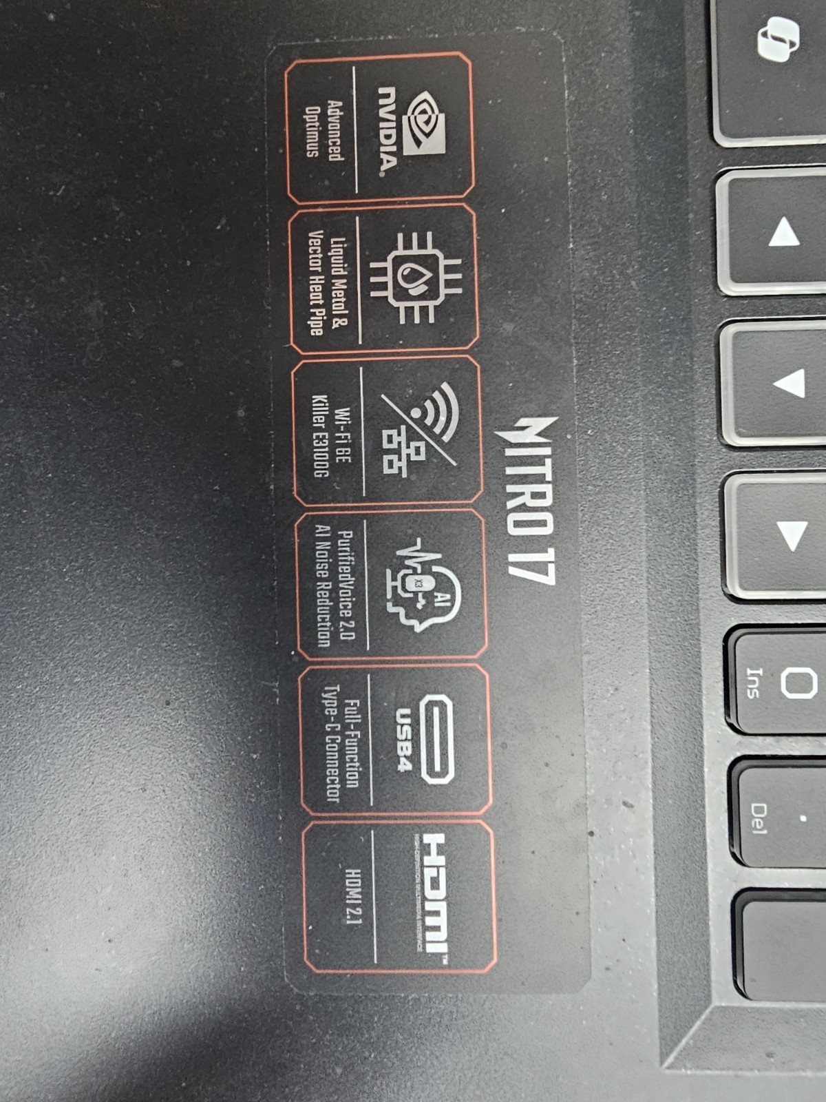 Acer Nitro 17 AN17-42 Ryzen 7 8000- 16GB – No Drives Parts Not Working