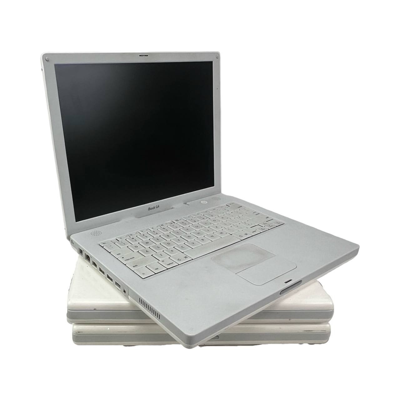 Lot of 3 – Apple iBook G4 A1055/A1134 PowerPC4@1.33GHz NO CHARGERS