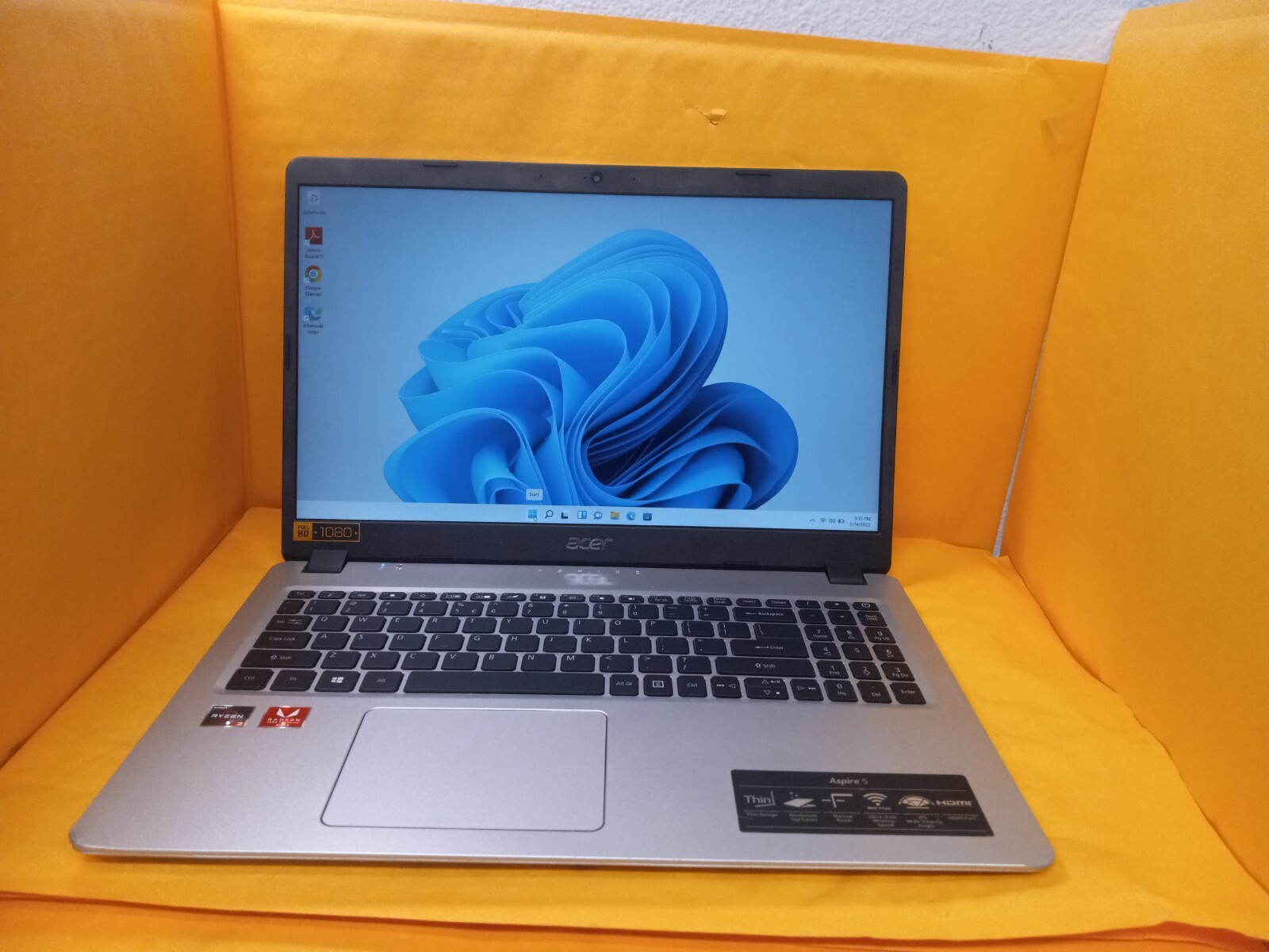 Acer Aspire 5 15.6″ , AMD Ryzen 3 3200U 2.6GHz, 8GB RAM 128GB SSD WiFi Win 11