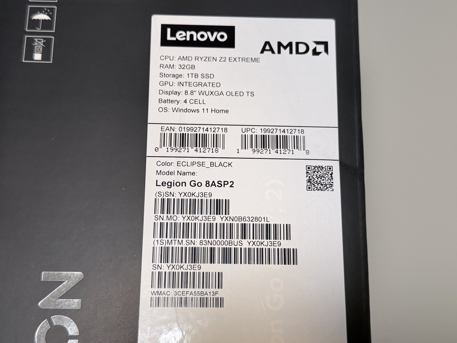 Lenovo Legion Go 2 OLED Ryzen Z2 Extreme 32GB (1TB SSD Model) – Gaming Handheld