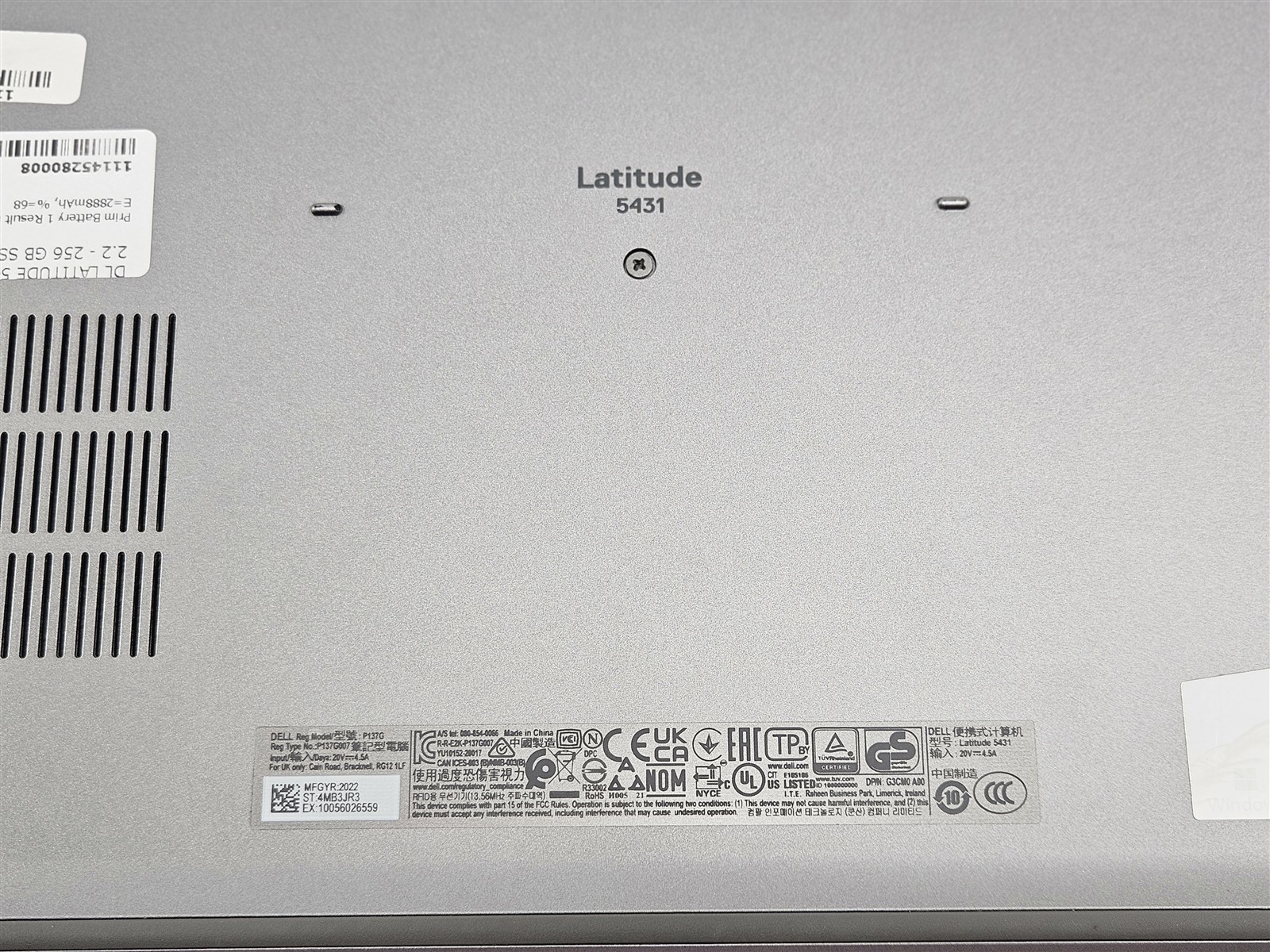 Dell 14″ Latitude 5431 Intel Core i7-1270P 16GB RAM 256GB SSD FHD Iris Xe No OS