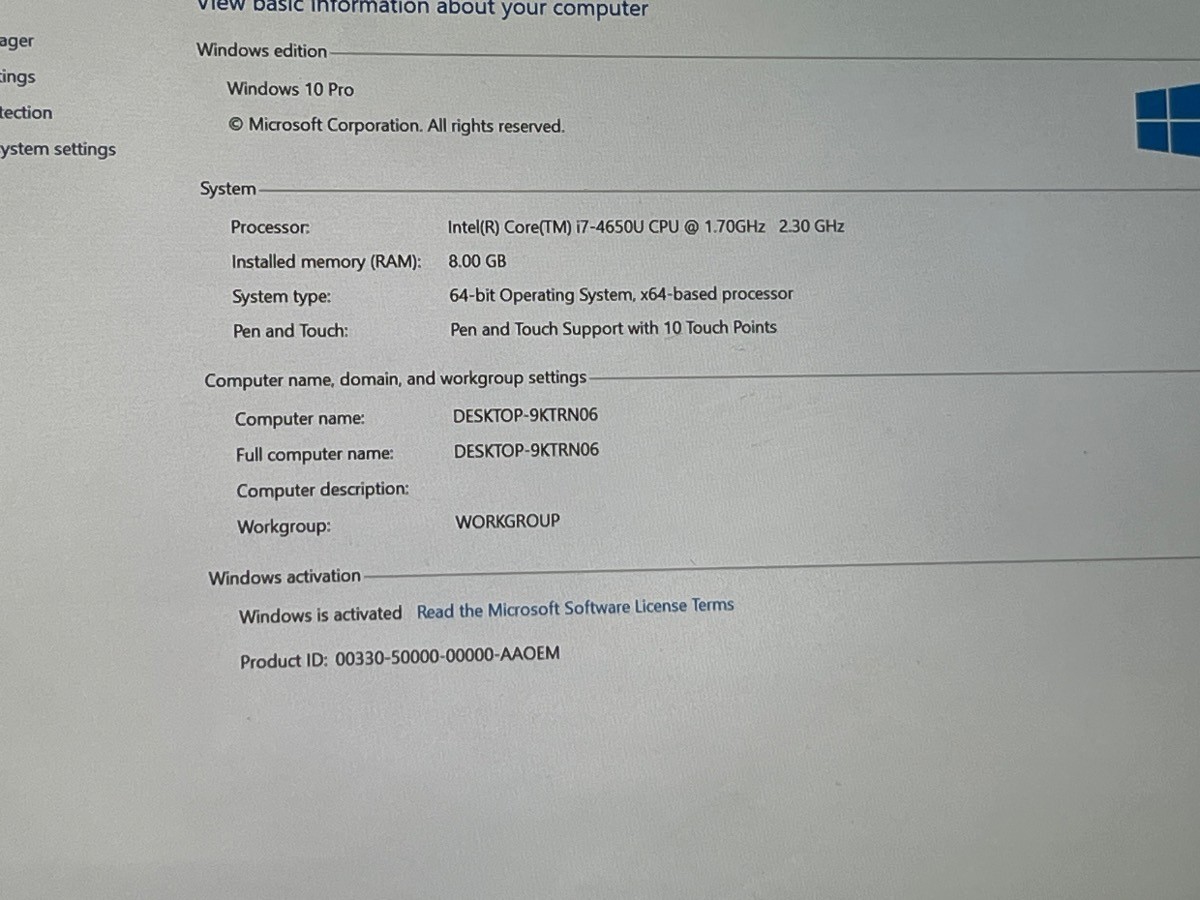 Microsoft Surface Pro 3 1631 i7-4650U@1.70GHz 8GB 512GB SSD W10P w/Charger