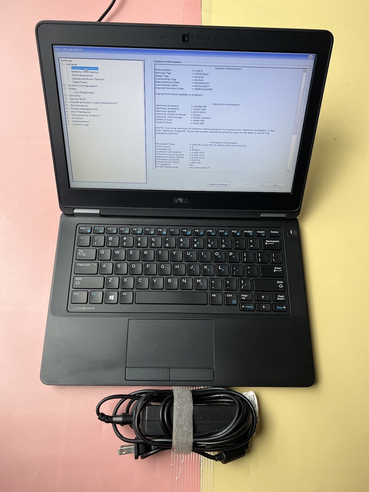 Dell Latitude E5270 Core i5-6300U 12GB RAM 256GB SSD WEBCAM BACKLIT BLUETOOTH