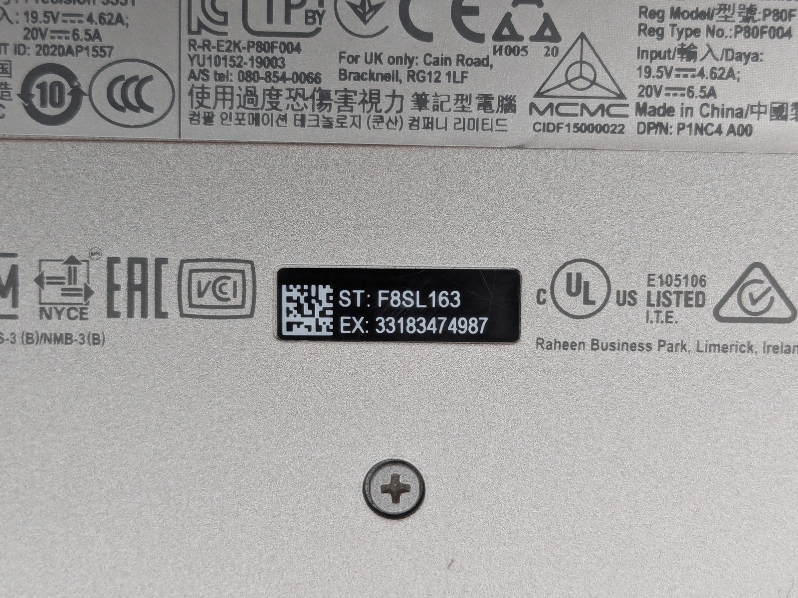 Dell Precision 3551 15″ FHD I5-10400H 512GB SSD 16GB W11P Quadro P620 *READ*