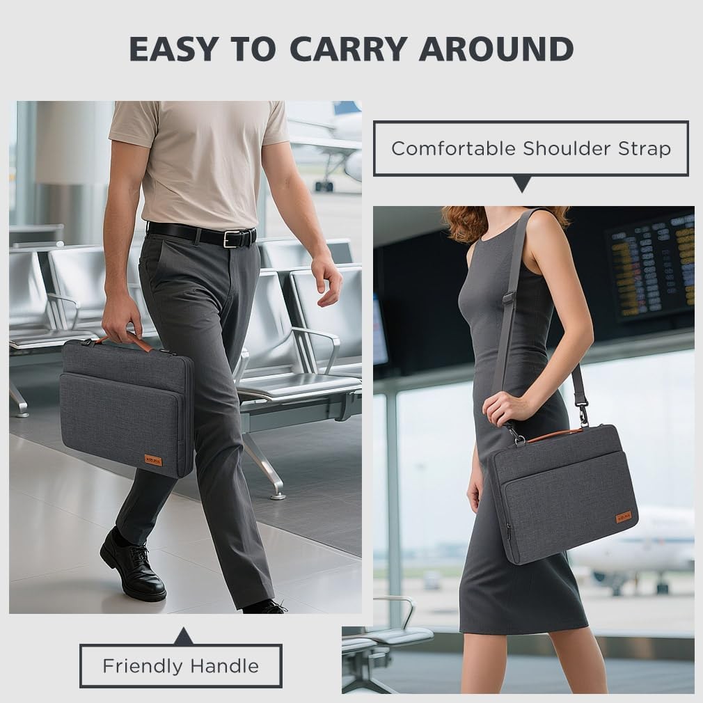 17 Inch Laptop Sleeve Case Shoulder Bag for LG Gram 17, Lenovo ThinkBook, Dell G