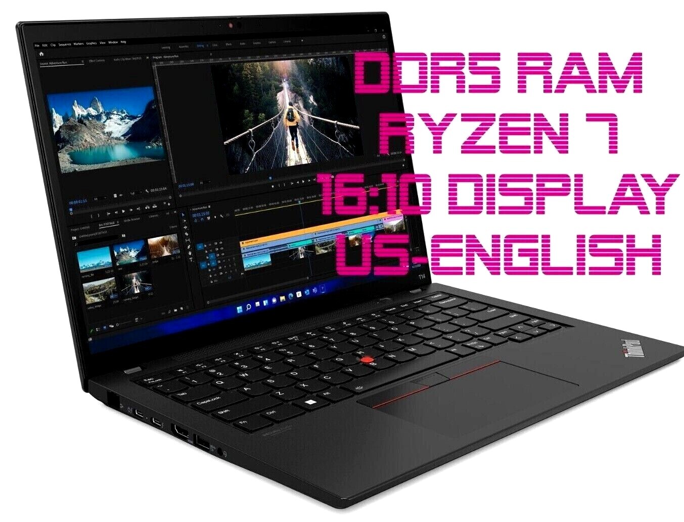 US ENGLISH LENOVO THINKPAD T14 G3 AMD R7-6850U RYZEN7 OCTA 16GB 512GB LTE 1J.GAR