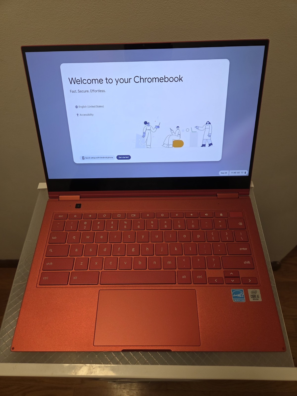 Samsung Galaxy 13.3″ 4K Chromebook Intel Core I5, 8GB RAM, 256GB SSD, Fiesta Red