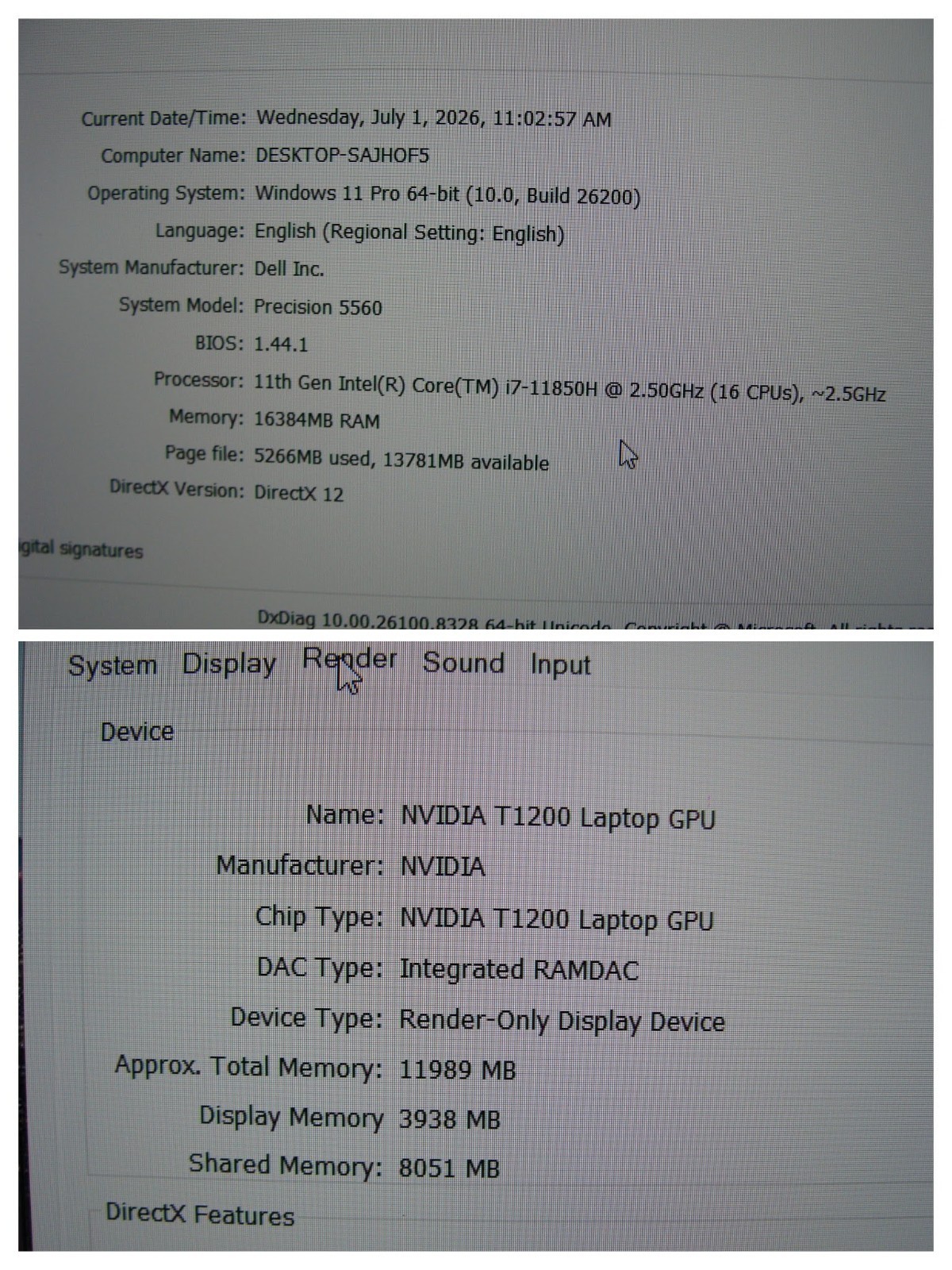 Dell Precision 5560 15.6″FHD+ i7-11850H 2.3Gh 16Gb 512GB NVIDIA T1200 4GB +PA