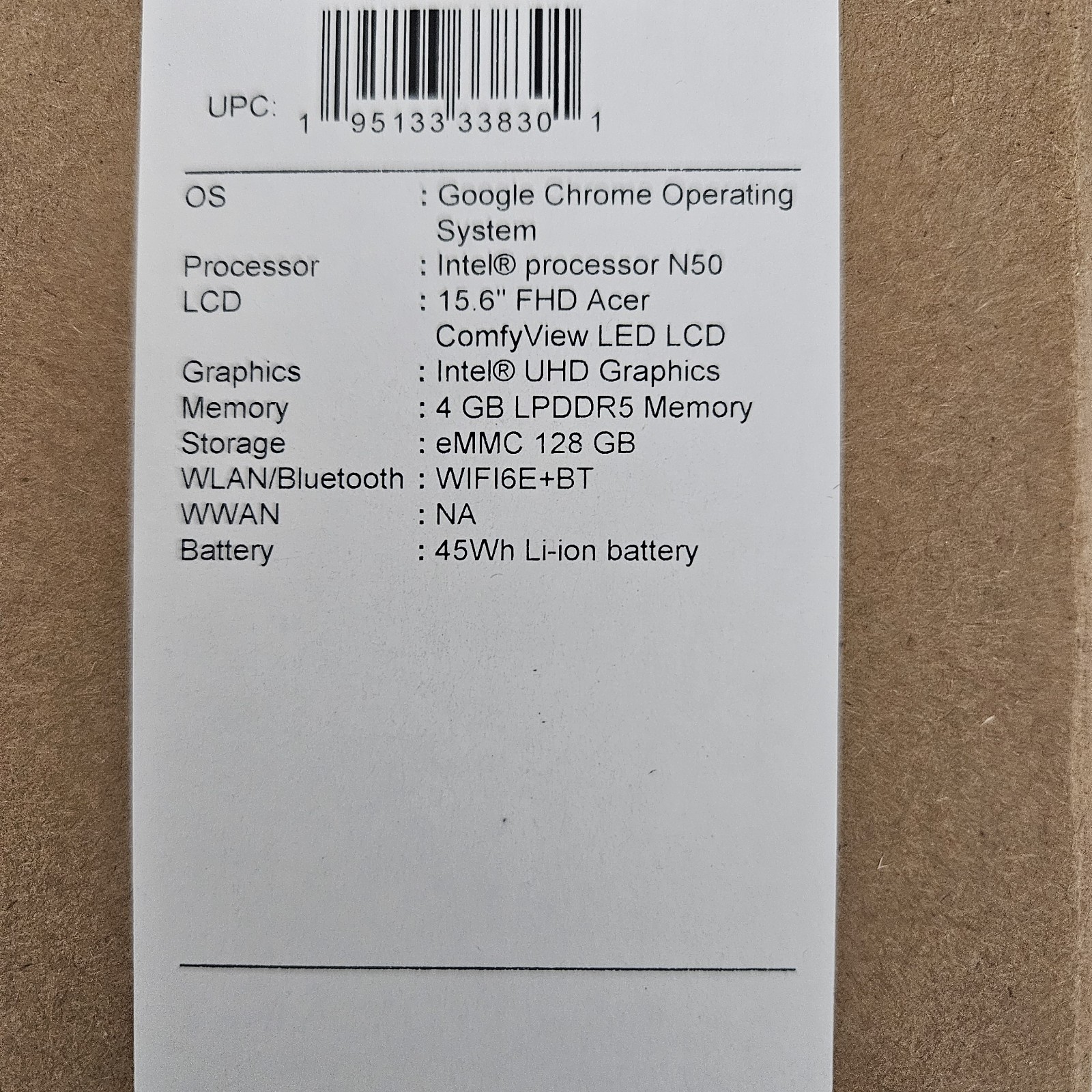 Acer Chromebook CB315-7H-C7F8