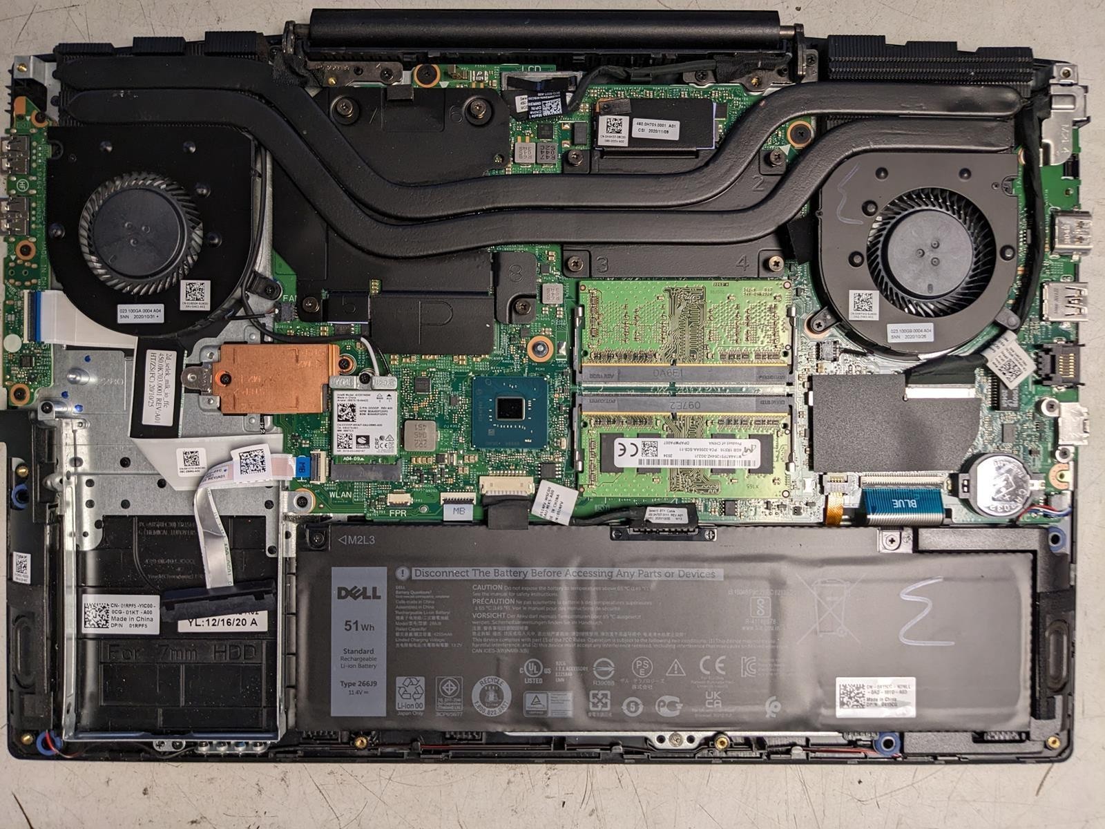DELL G5 15 5500 i5-10300H @ 2.50GHz, 8GB RAM, NO HDD/OS