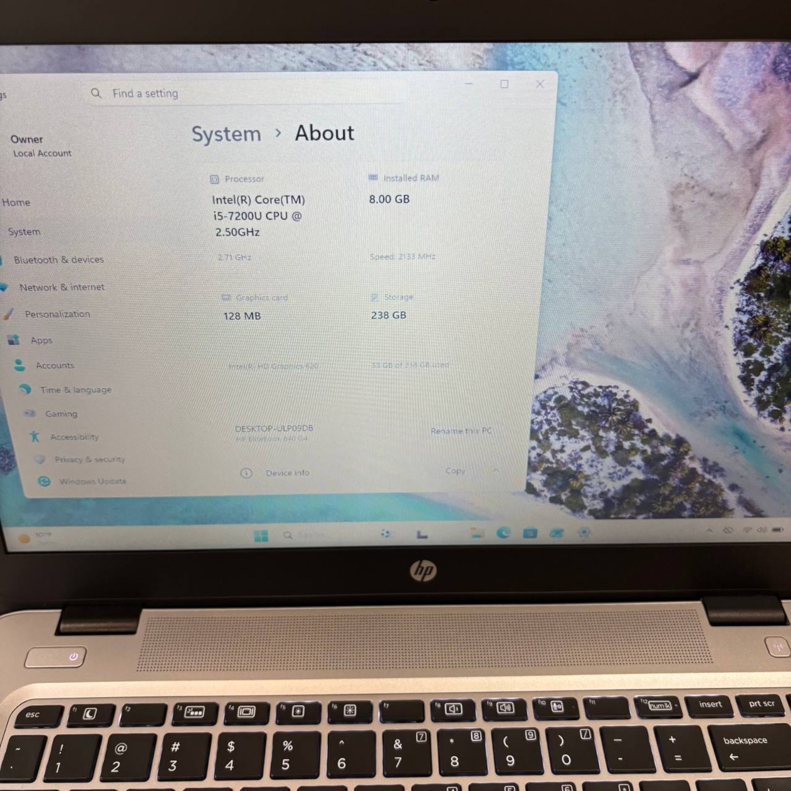 HP EliteBook 840 G4 14″ Laptop i5-7th Gen 8GB RAM 256GB SSD Windows 11 Pro #130