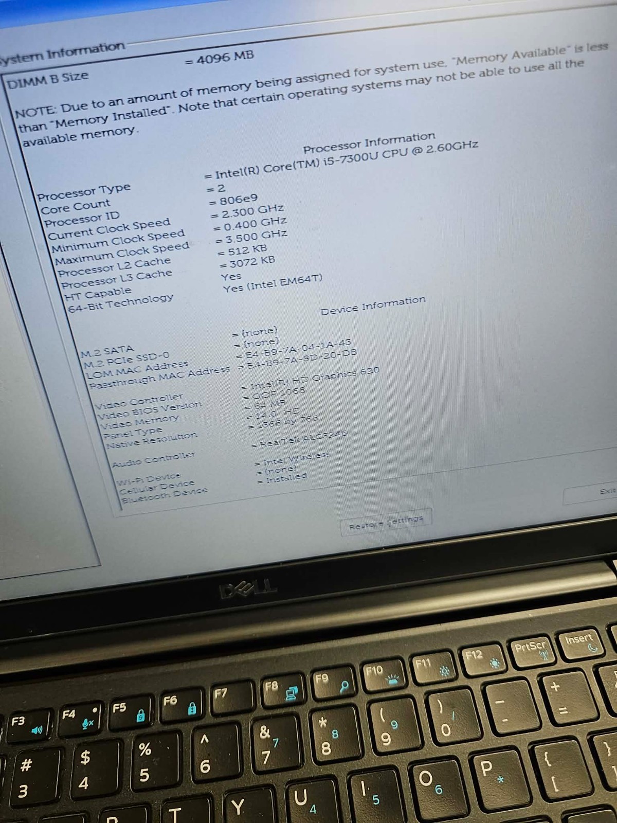 Home/Office Dell Latitude 7490 Intel Core i7-8650U 1.9GHZ 4GB BT WebCam Laptop#2