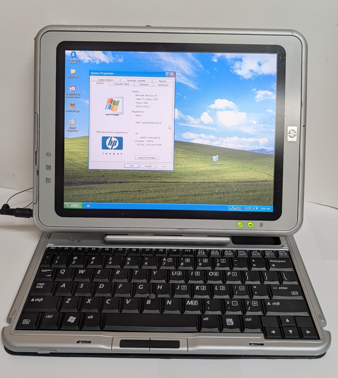 HP Compaq TC1100 – Windows XP Tablet Laptop – 1.2GHz Pentium M 2GB UMPC