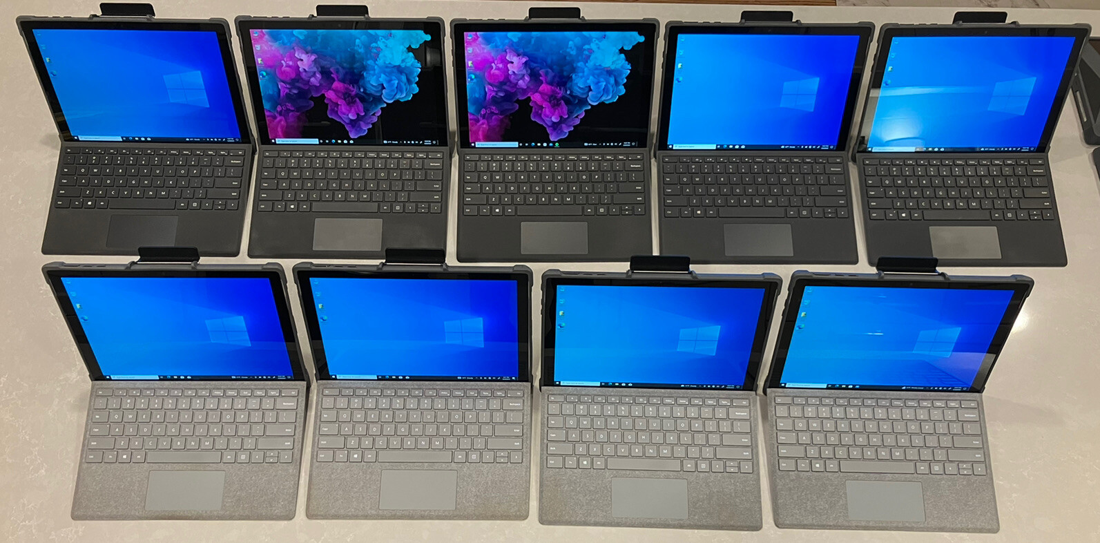14 X Microsoft Surface Pro 5 Intel i5 16gb 256gb 1796 W/ Keyboard, Pen & Case