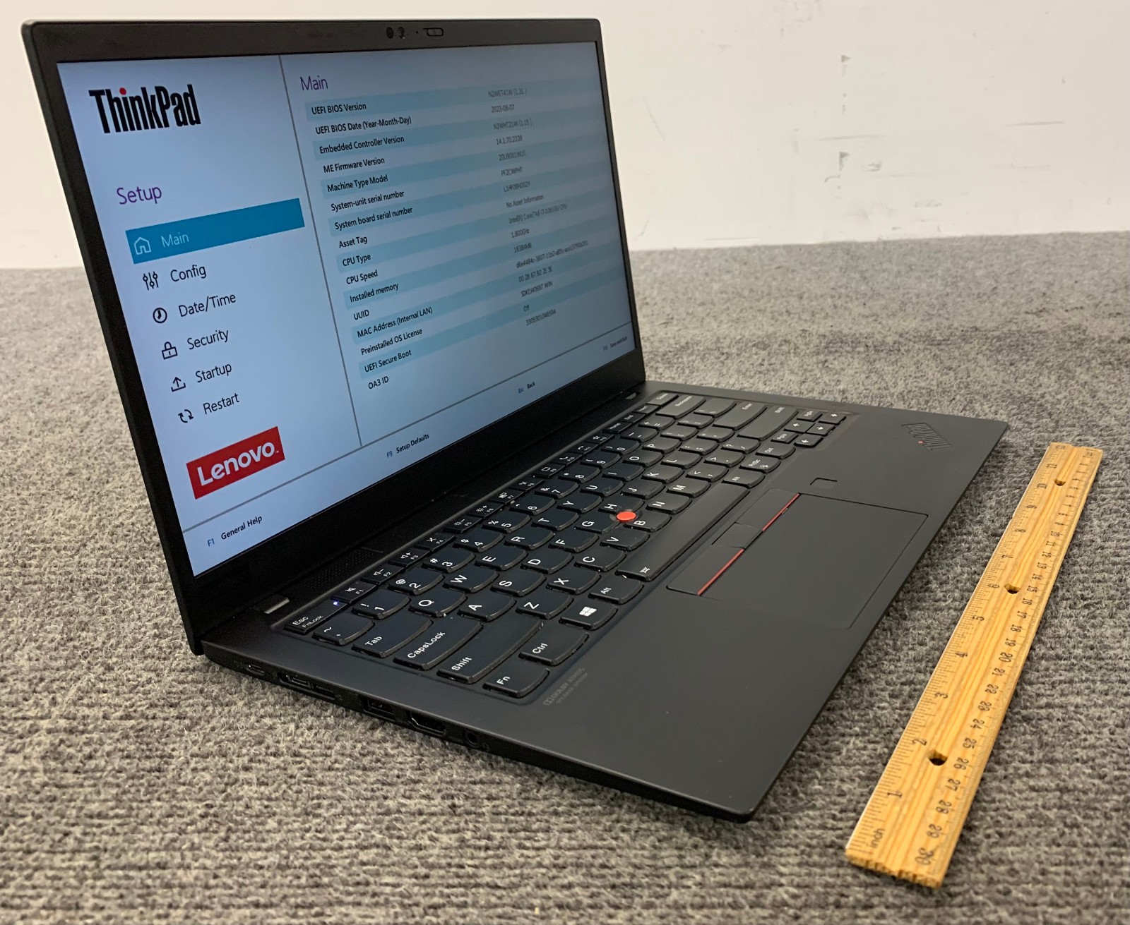 Lenovo ThinkPad X1 Carbon Gen 8 14″ i7-10610U 16GB RAM 512GB NVMe, Boots to BIOS