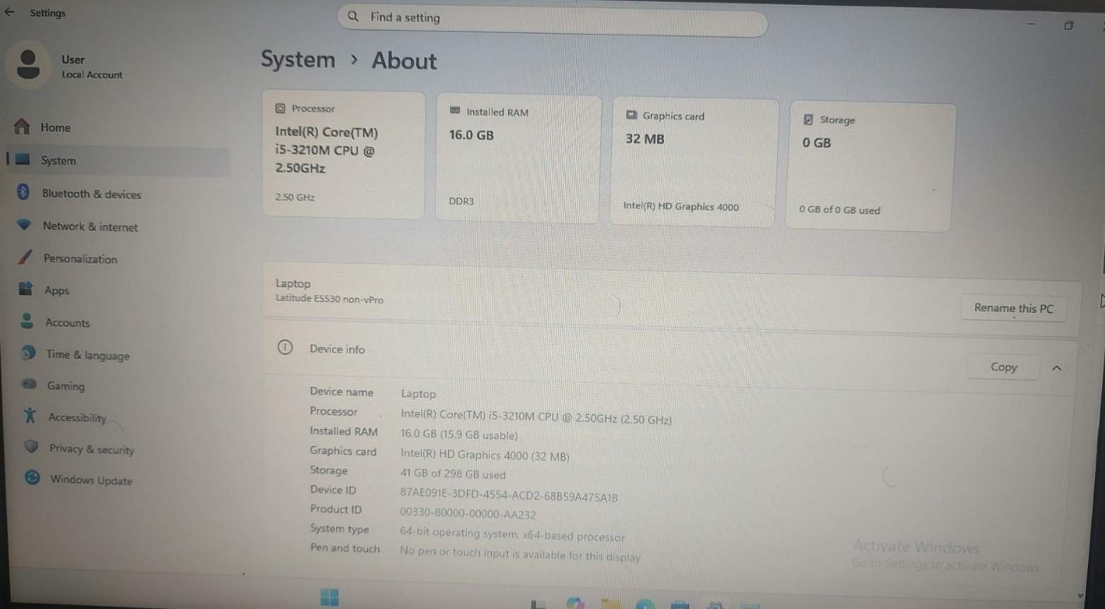 Dell Latitude E5530 2.50 GHz/ i5 /16GB/320GB/15.6″/ WIN 11/ Office 2021 Bundle