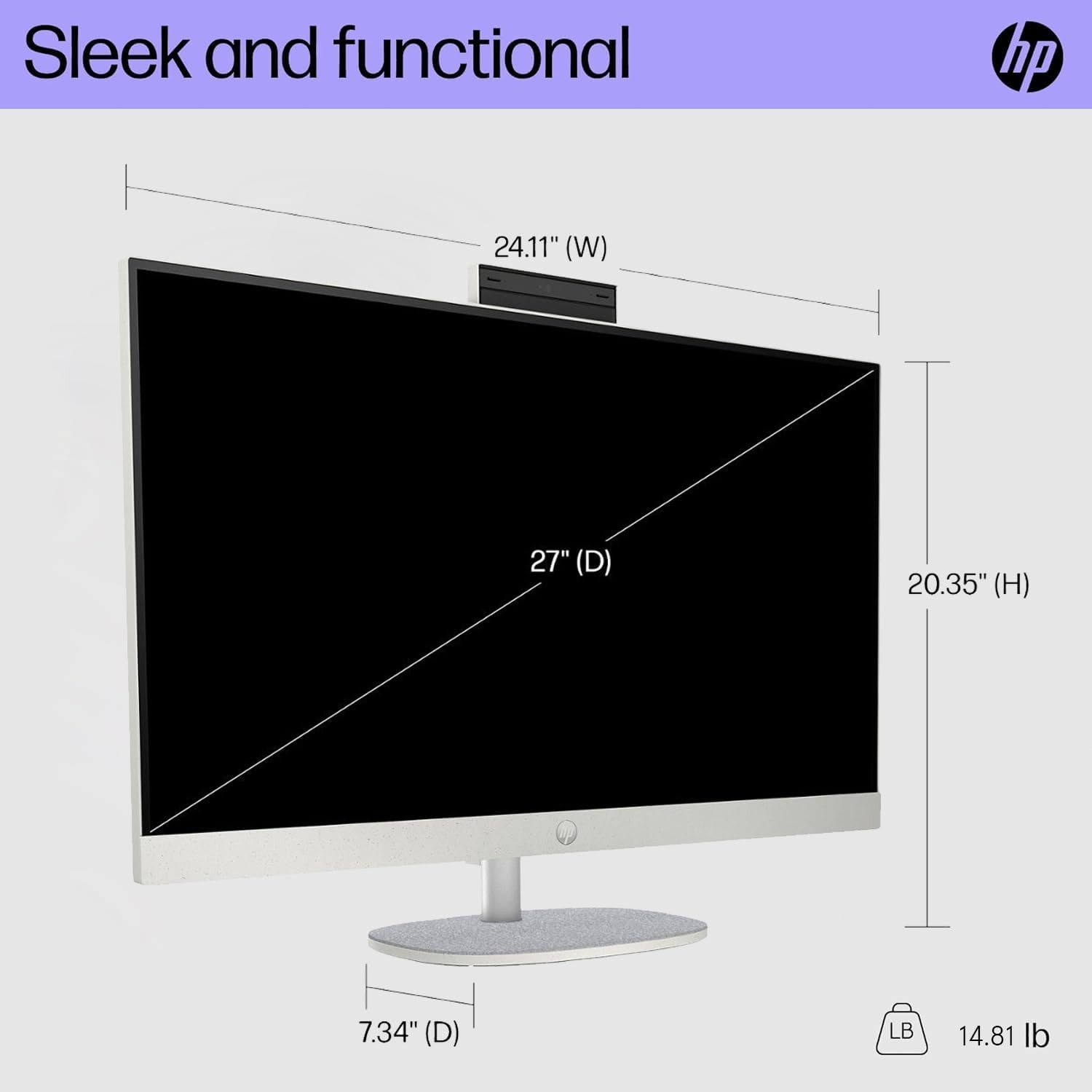 HP All-in-One 27″ Desktop Touchscreen Computer, Ultra 7-155U, 32GB RAM 1TB SSD