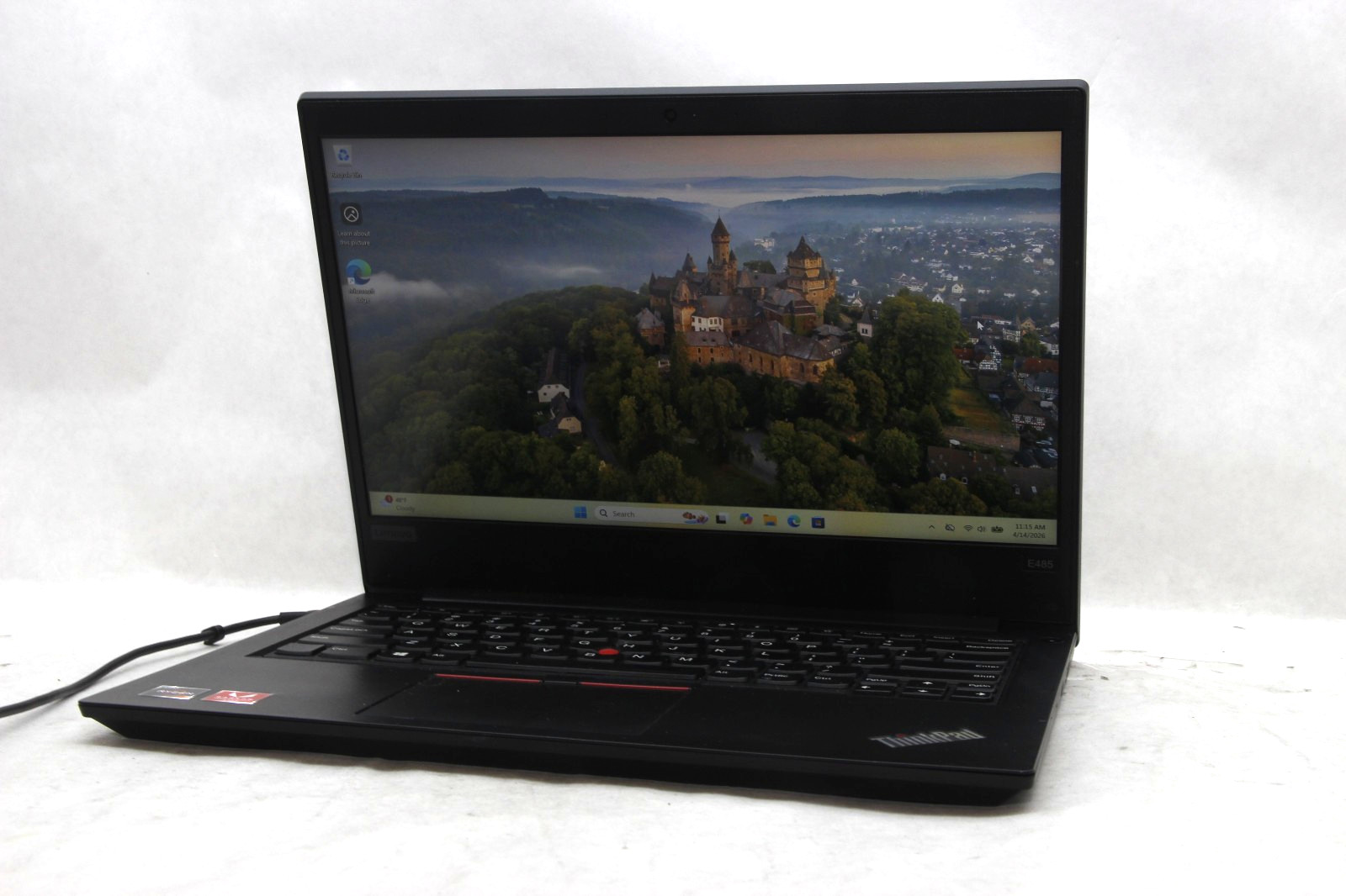 Lenovo TP E485 14″ Laptop AMD R3 2200U 8 GB RAM 250 GB SSD Win 11 No Charger
