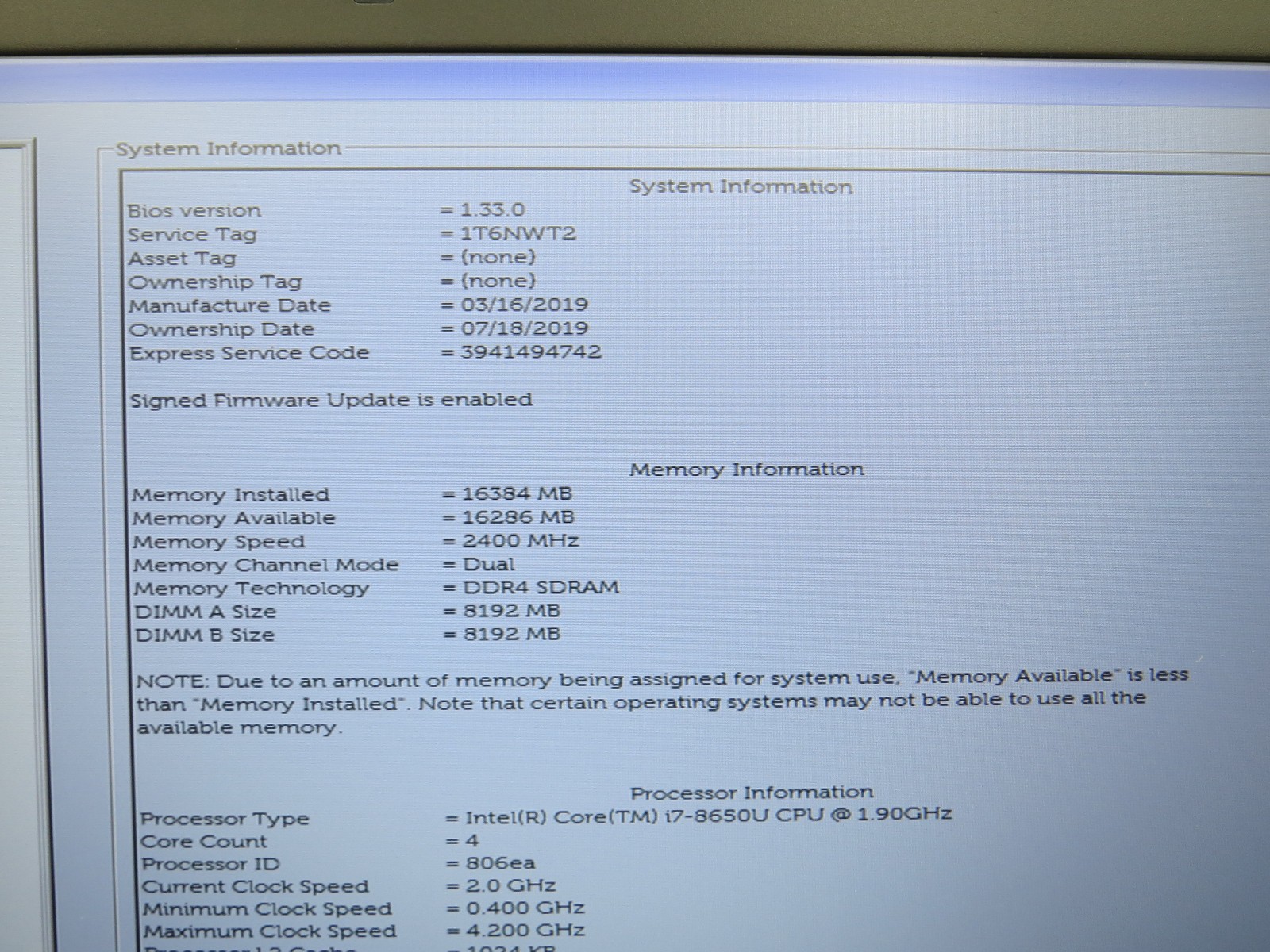 Dell Latitude 5590 | i7-8650U @ 2.1GHz | 16GB DDR4 | 512GB m2 | 15.6″ | No OS