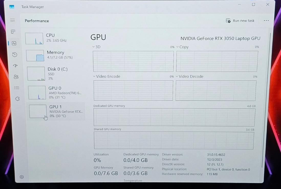MSI Thin A15 B7UC-625US 15.6″ , Ryzen 5 7535HS, 8GB Ram, 512GB SSD, RTX 3050 4GB
