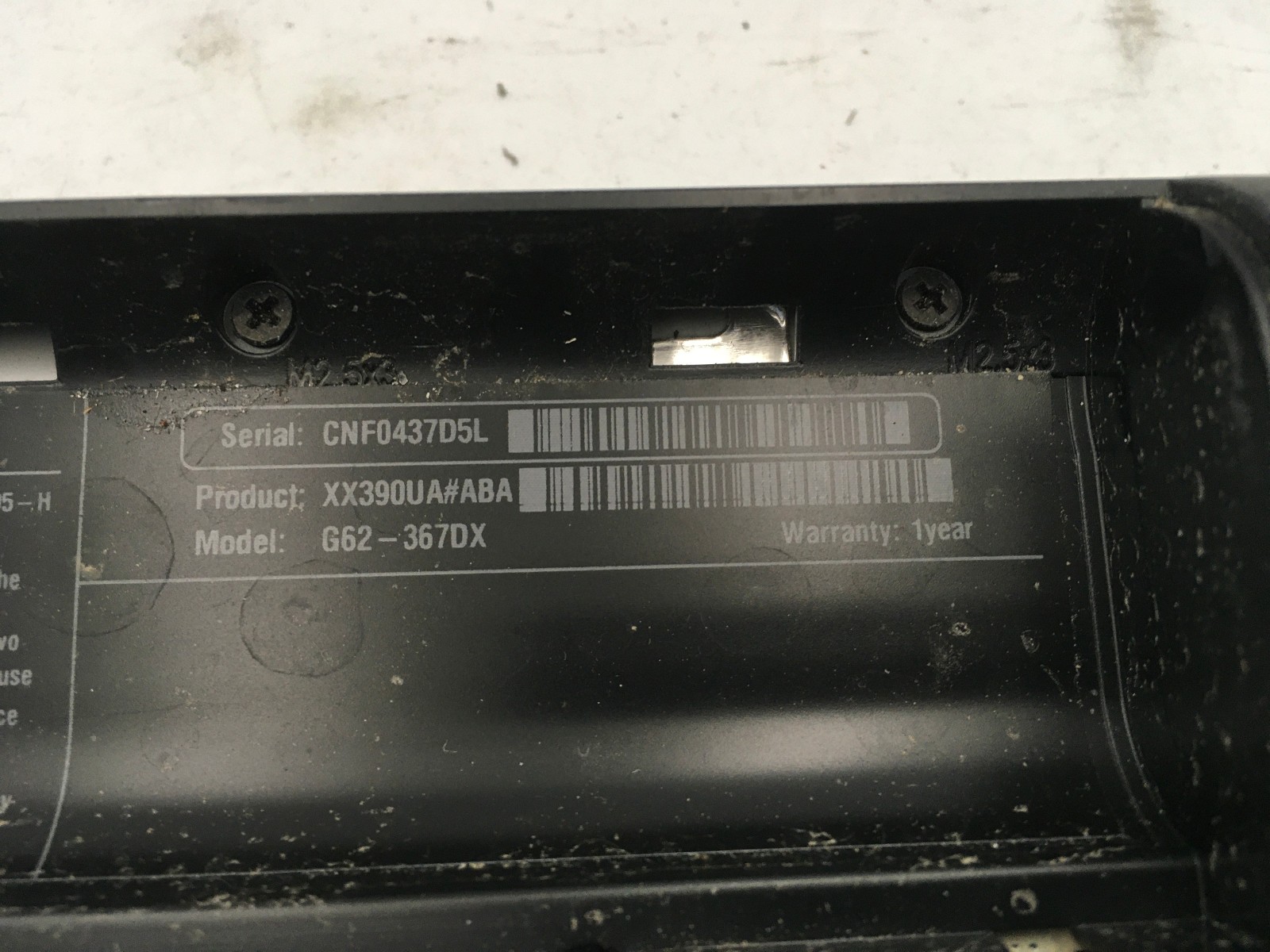 HP G62 367DX NOTEBOOK -FOR PARTS/BAD LCD- AMD TURION II N530 – 4GB RAM -READ- BB