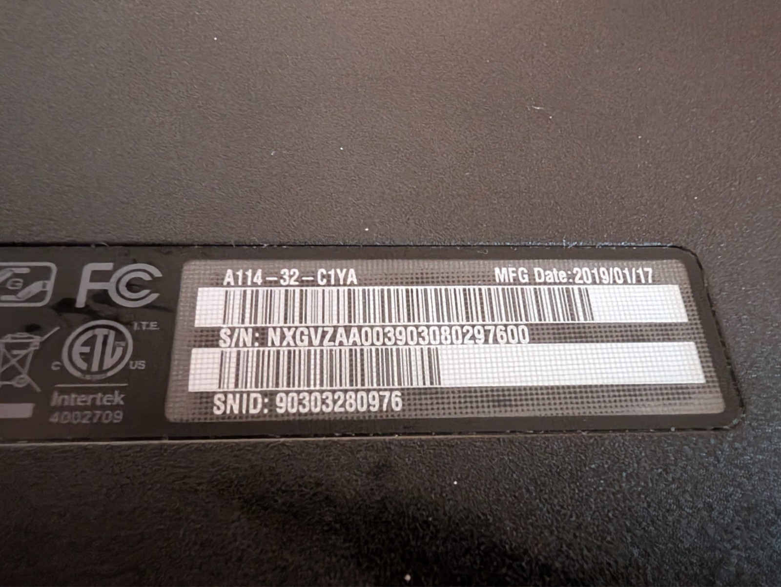 Acer Aspire 1 Laptop A114-32 N17Q4 Celeron N4000, 4GB RAM, 1080p LCD ***READ***