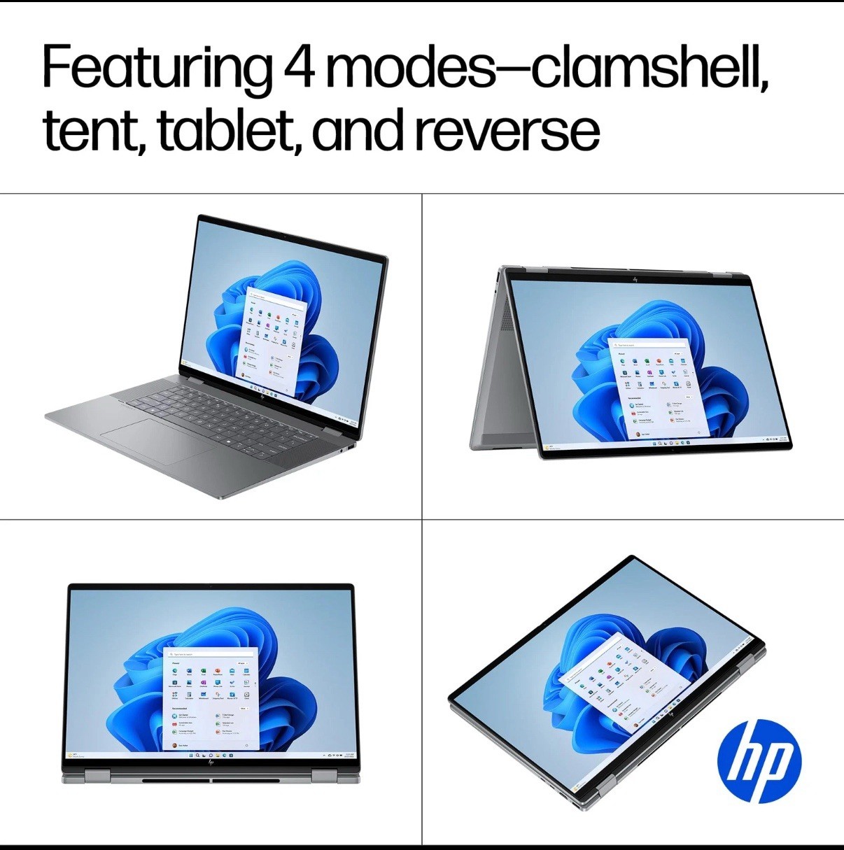 HP OmniBook X Flip 2-in-1 16 220 AMD Radeon 740M 8GB 512GB 16″ LED Silver Touch