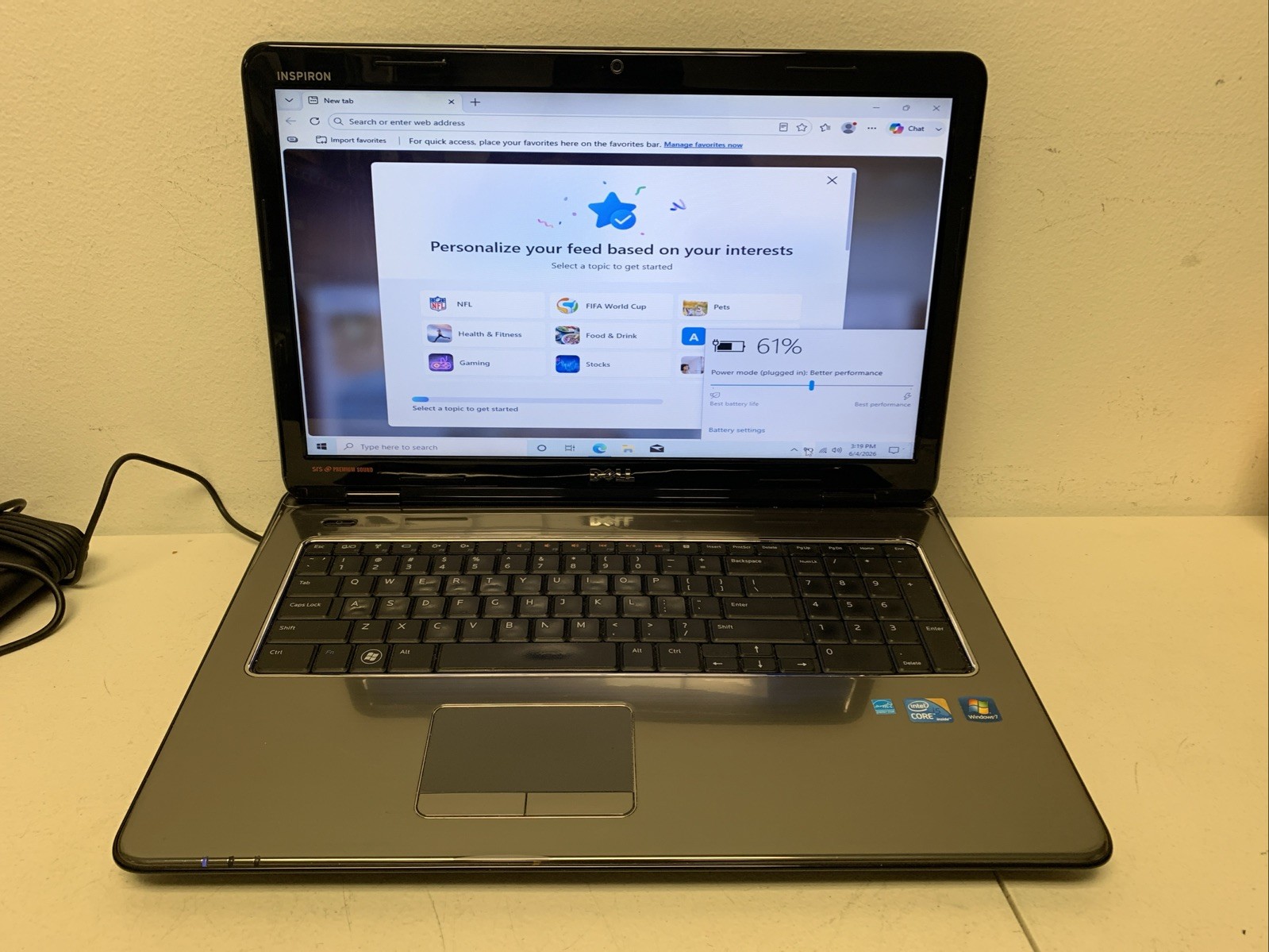 Dell Inspiron N7010 Intel i5-M460 2.53GHz 6gb Ram 500gb Hdd Wind 10 Home Need Ba