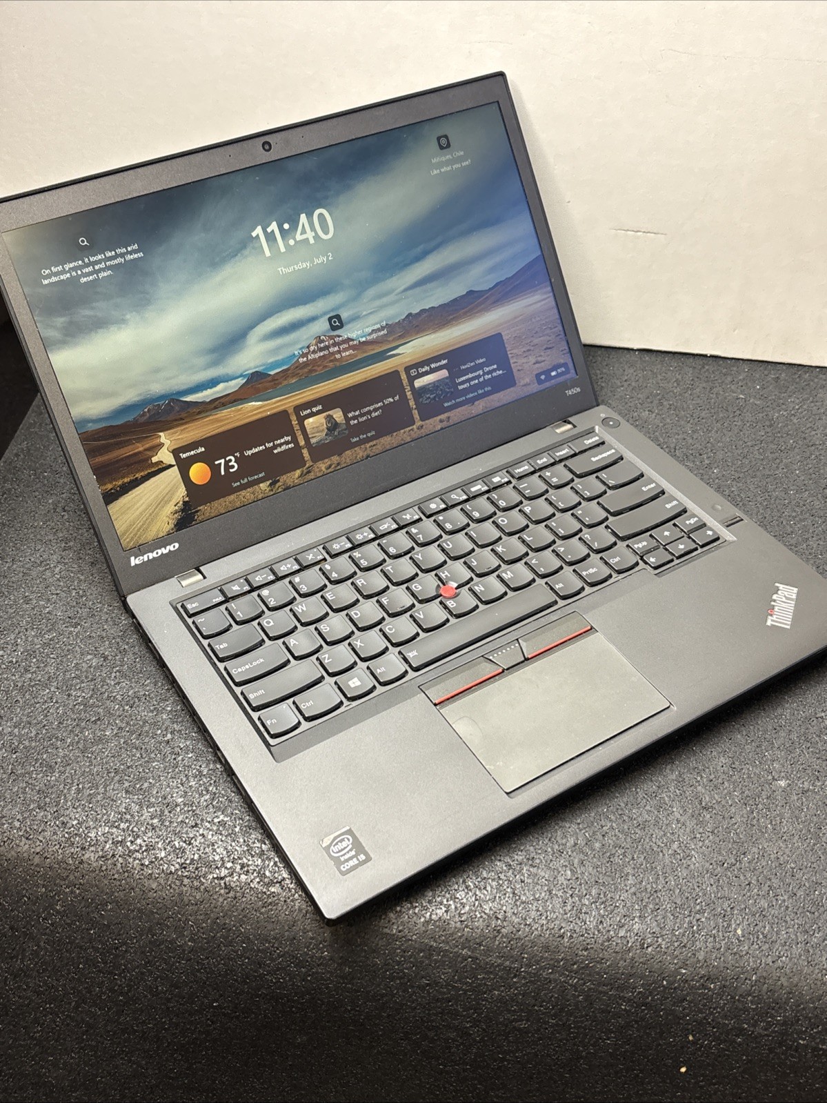 Lenovo ThinkPad T450s 14″ i5-5200U, 256GB SSD, 8GB RAM, FP Reader, Win 11 *NICE*