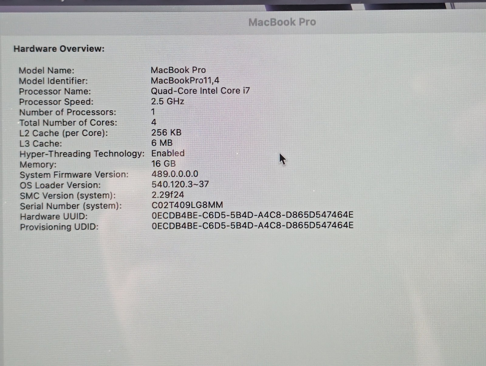 MacBook Pro 15 Retina Mid 2015 i7 2.5GHz 16GB RAM 512GB SSD Radeon R9 A1398