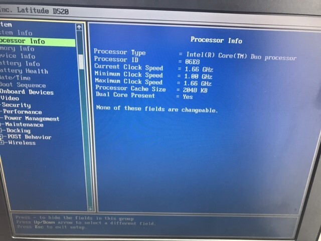 Dell Latitude D520 1.66GHZ 2GB RAM 640GB HDD SATA RS232 W/POWER ADAPTER
