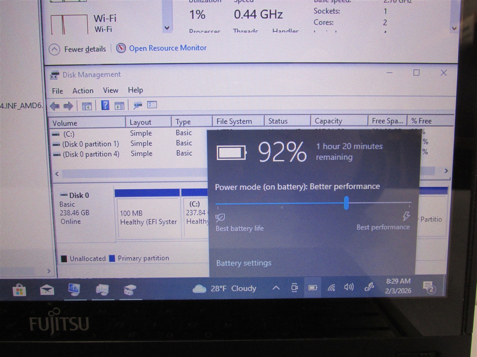 Fujitsu Lifebook T937 i5-7200U 2.5GHz 8GB RAM 256GB m.2 13.3″ Win 10 Pro Touch